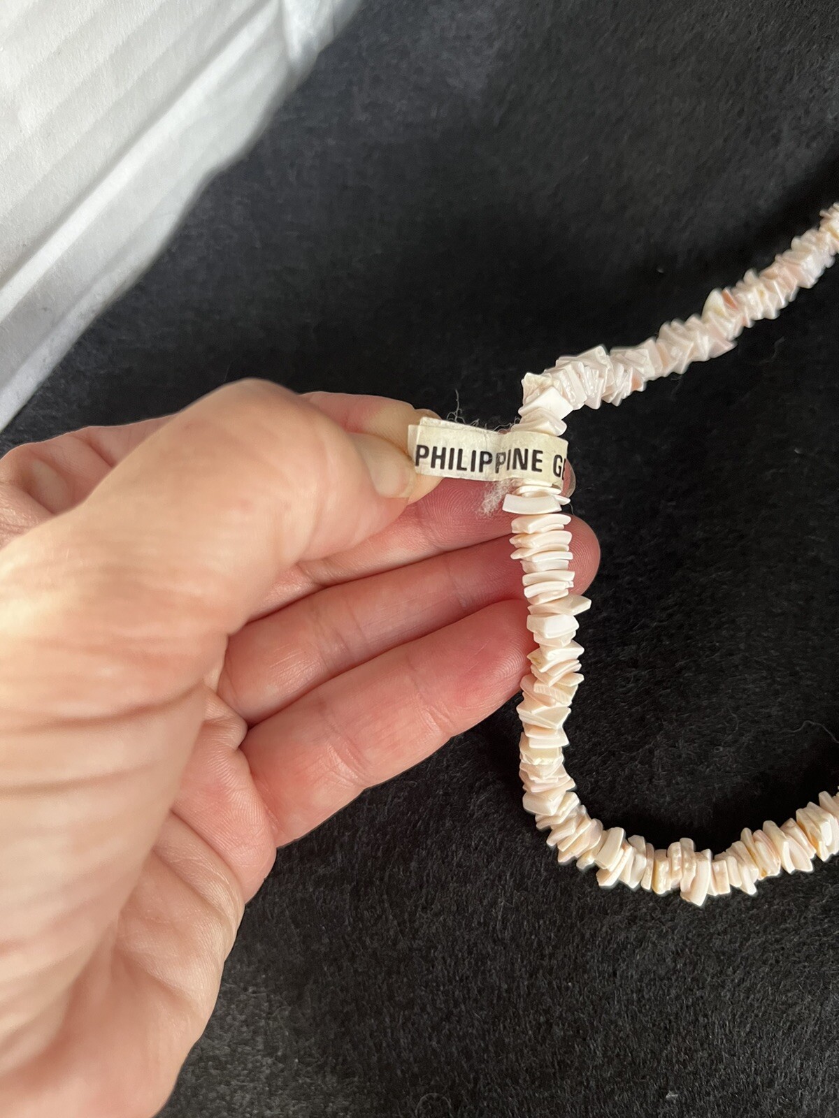 VTG Boho Genuine Shell 24in Necklace & Earrings Set NWT Philippines Beach Vibe S