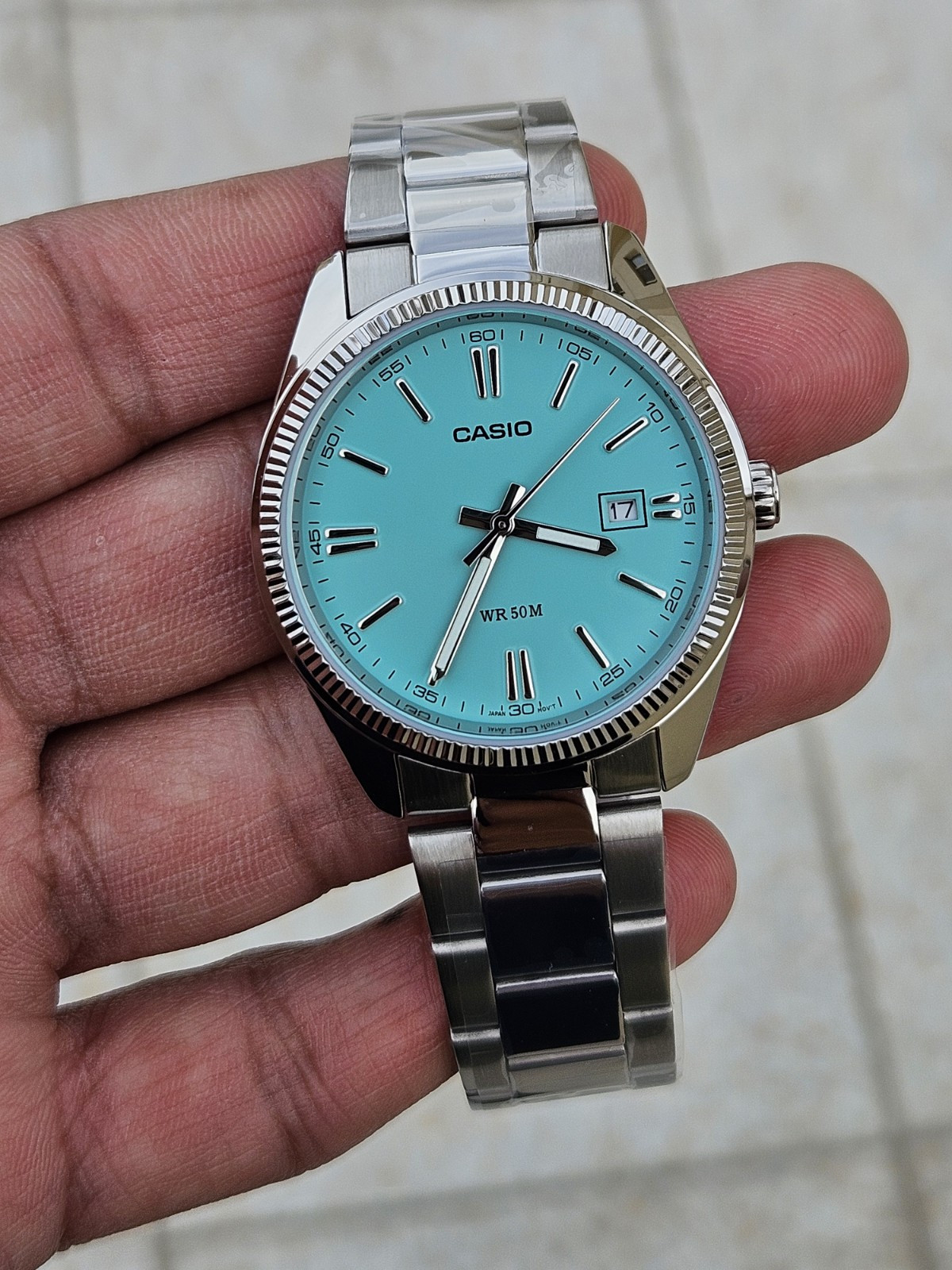 “Casio MTP-1302PD TIFF Blue Dial – Classic Men’s Stainless Steel LIMITED STOCK