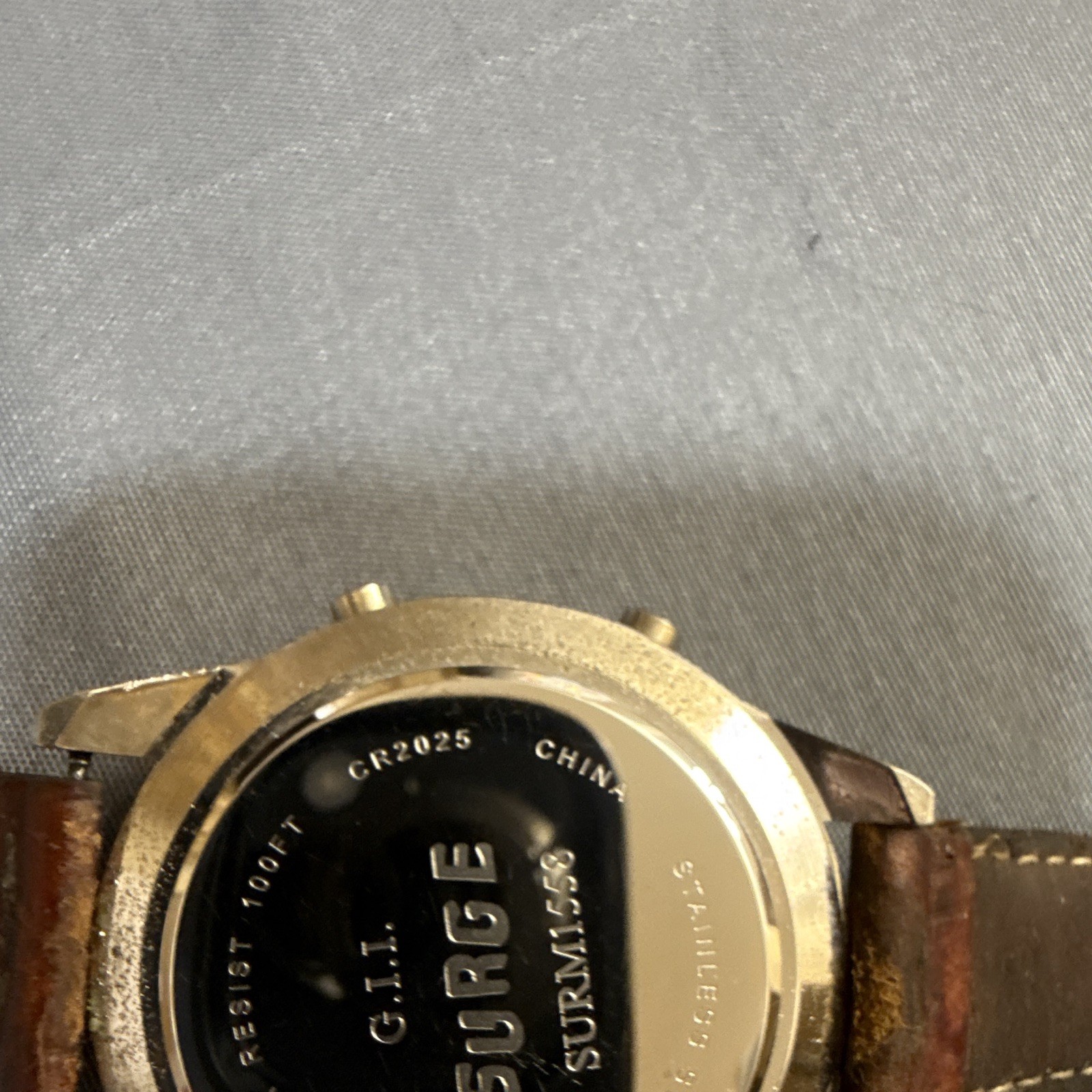 VINTAGE 80s G.I.I. SURGE WATCH SURM1558 RARE!! GLO WORKS! NEW BATTERY! (B23)