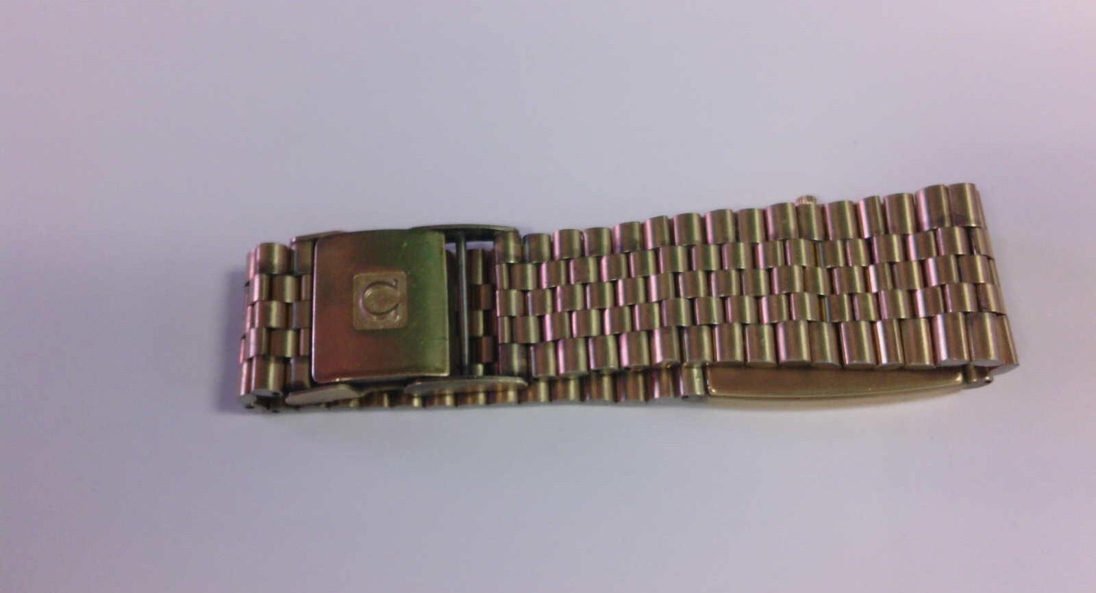 VTG OMEGA DeVille 10k RGP QUARTZ Watch W Original Box, Tag, Links! DOES NOT WORK