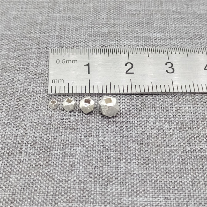 Thai Karen Hill Tribe Silver Faceted Hexagon Beads 1.5mm 2mm 2.5mm 3mm 3.5mm 4mm