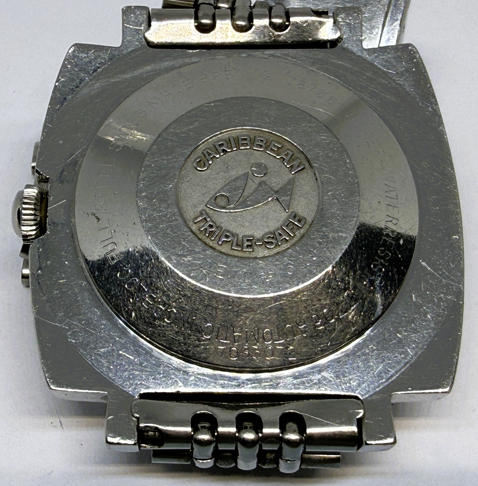 1960s Jenny Caribbean 1000m 706 Vintage Diver MONOBLOC Triple Safe BEZEL MISSING