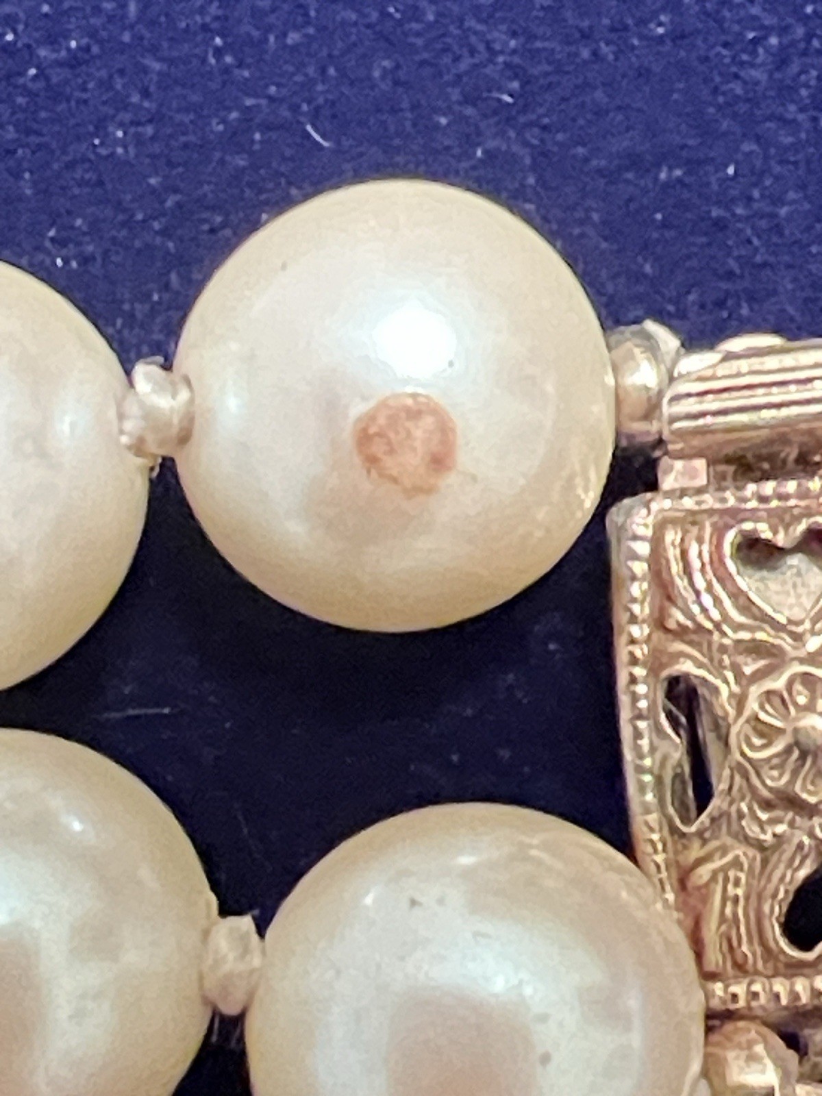Monet Signed Ivory Simulated Pearl Beaded Strand Necklace, Box Clasp