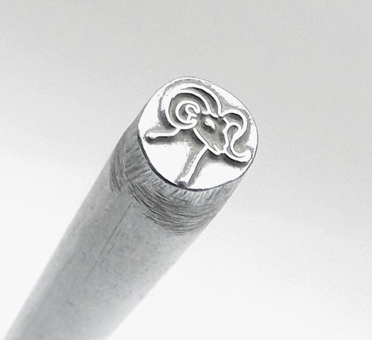 Metal Punch Design Stamp Decorative Ram Head Pattern SCD #18 Jewelry Making