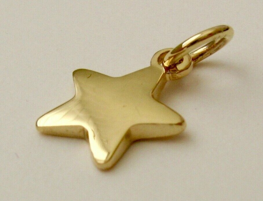 GENUINE SOLID 9K 9ct Yellow GOLD STAR CHARM PENDANT