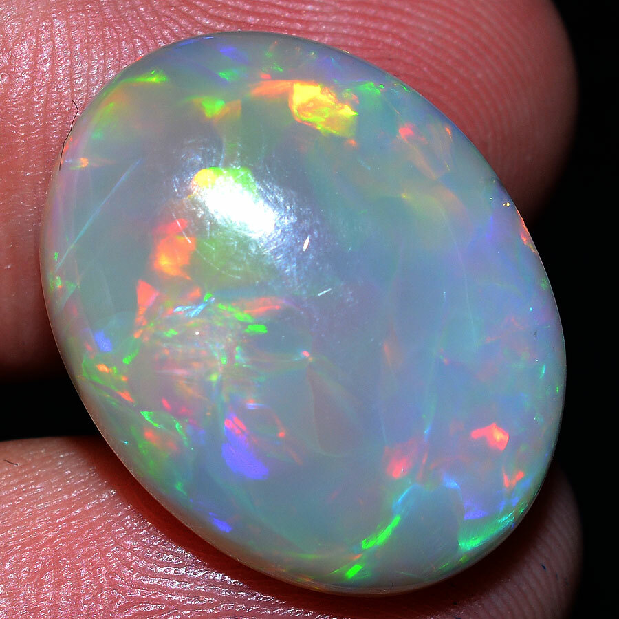 13.50 Cts AAA+ Huge Natural Ethiopian Opal GTL Certified Play of Colors Gemstone