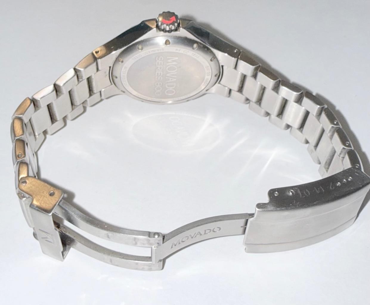 MOVADO MEN’S 45MM SERIES 800 LAB GROWN DIAMOND QUARTZ WATCH