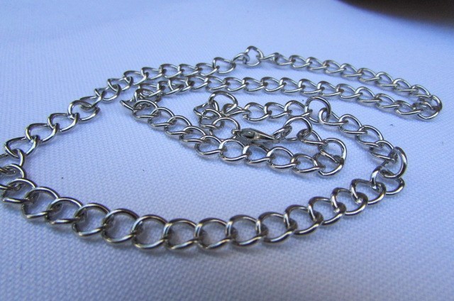 Men Trendy Fashion Western Classic Basic Silver Thin Thick Chain Necklace Styles
