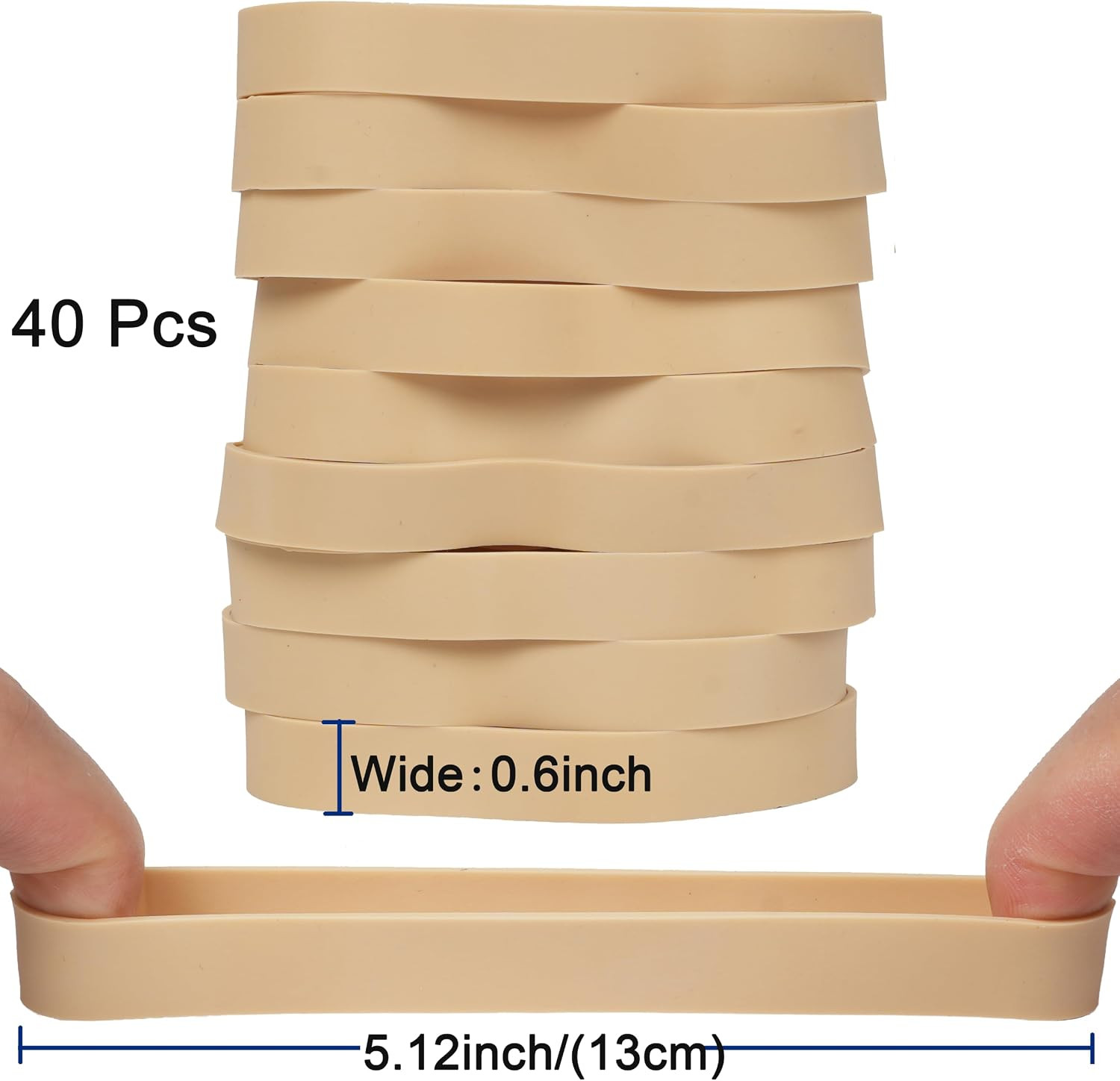 Rubber Bands 40 Pcs Size#105 Large Big Wide Heavy Duty Elastic Rubber Band | Str