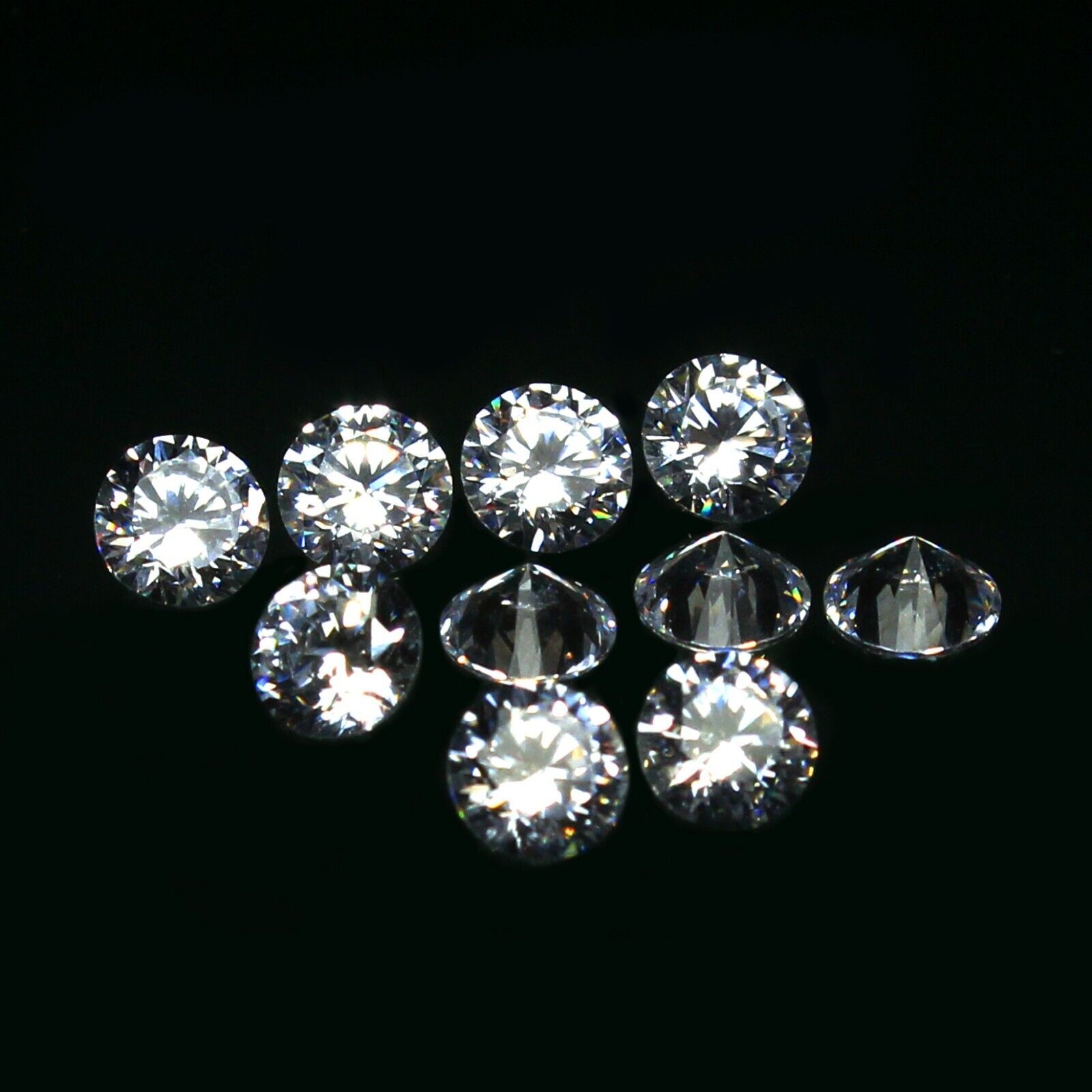 10 Pcs Lot Natural DE Color VVS1 Brilliant Cut White 4.00 MM Round Loose Diamond