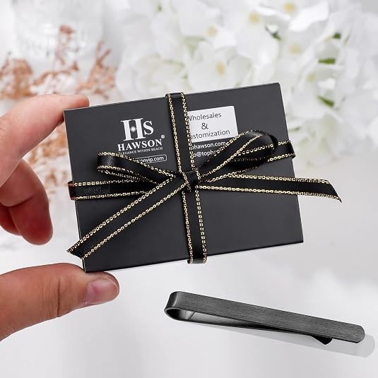2.2/2.5 Inch Tie Clips for Men in Gift Box, Tie Bar Clip Set for Mens Regular…