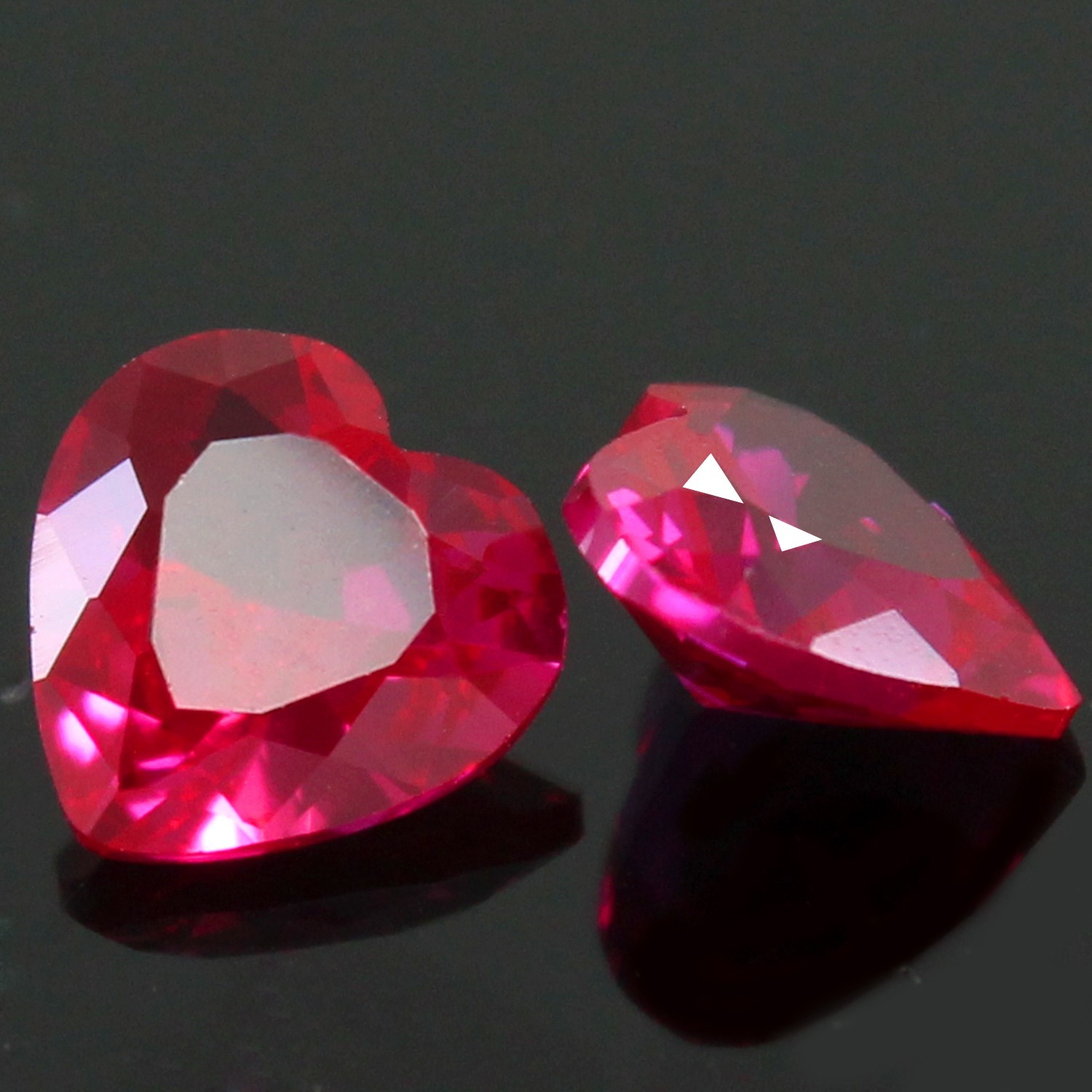 Natural Certified MOGOK Pigeon Blood Red Ruby 3.00 MM Heart Pair Gemstones