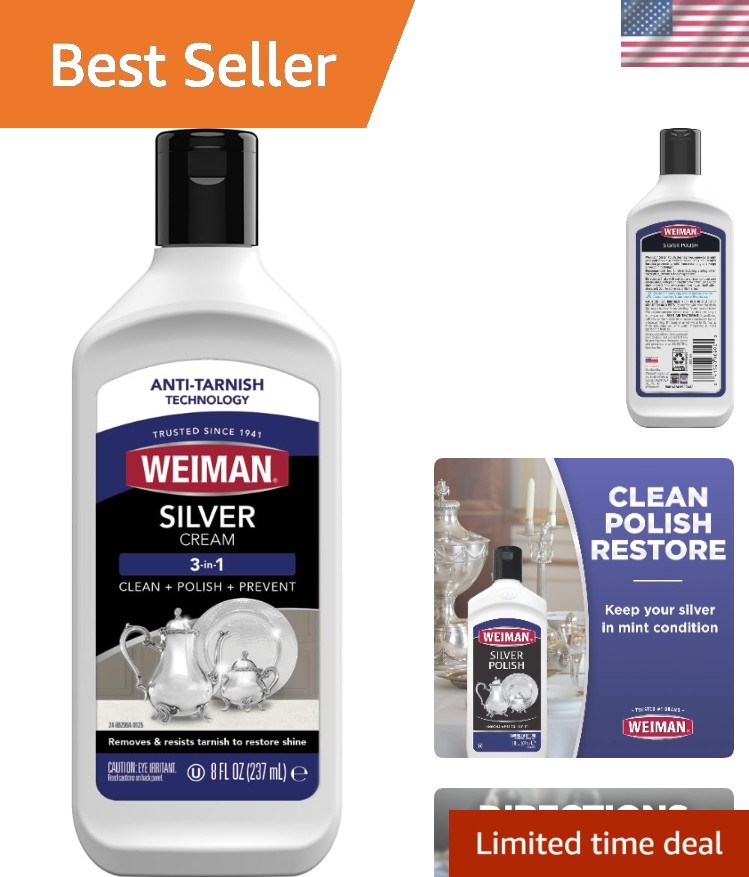 Unscented 8 Fl Oz Silver Cream Cleaner – Polish, Shine & Restore Effortlessly