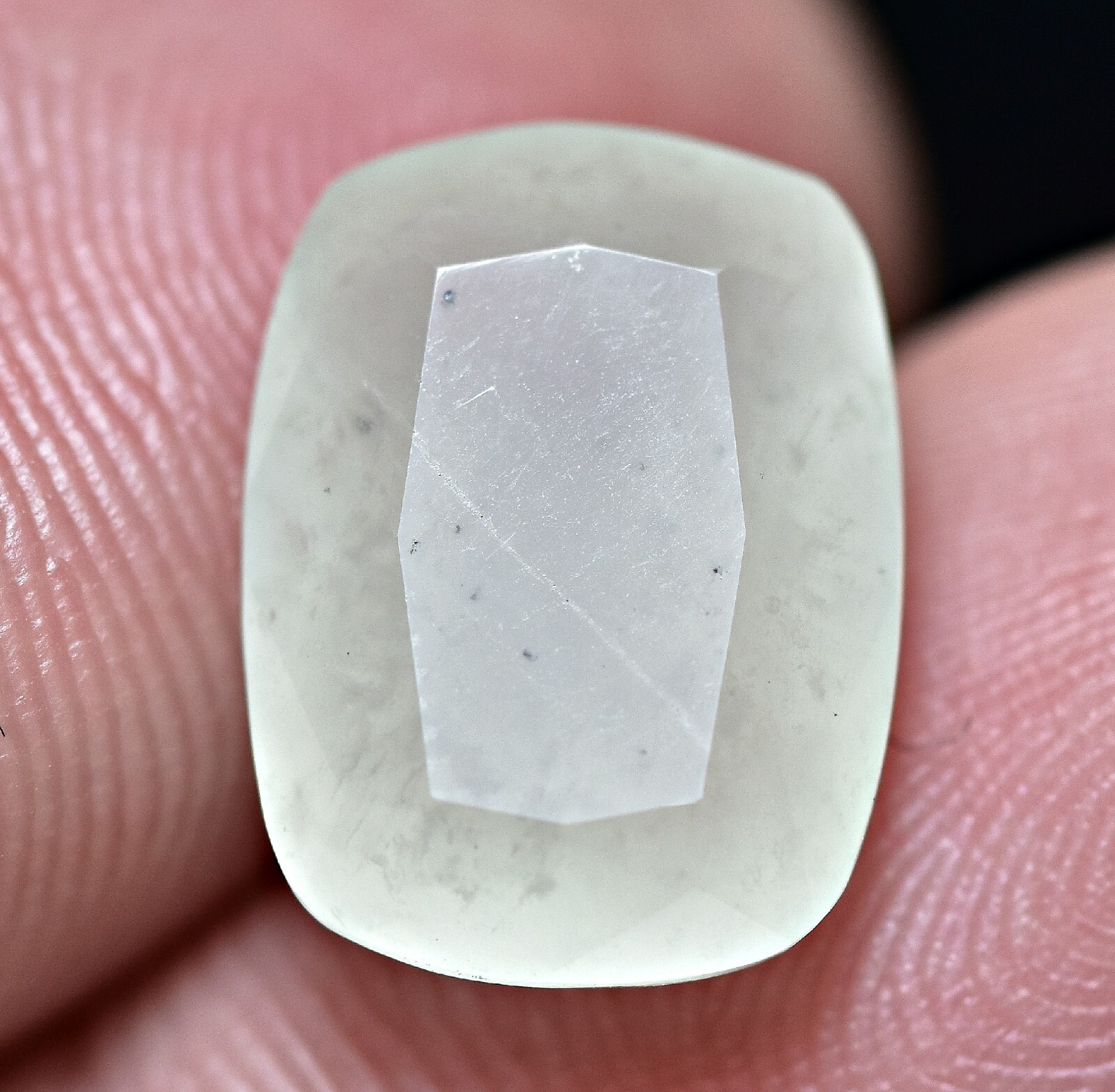 6.80 Carat Top Quality Faceted Rare White Grossular Cut Gem from Pakistan