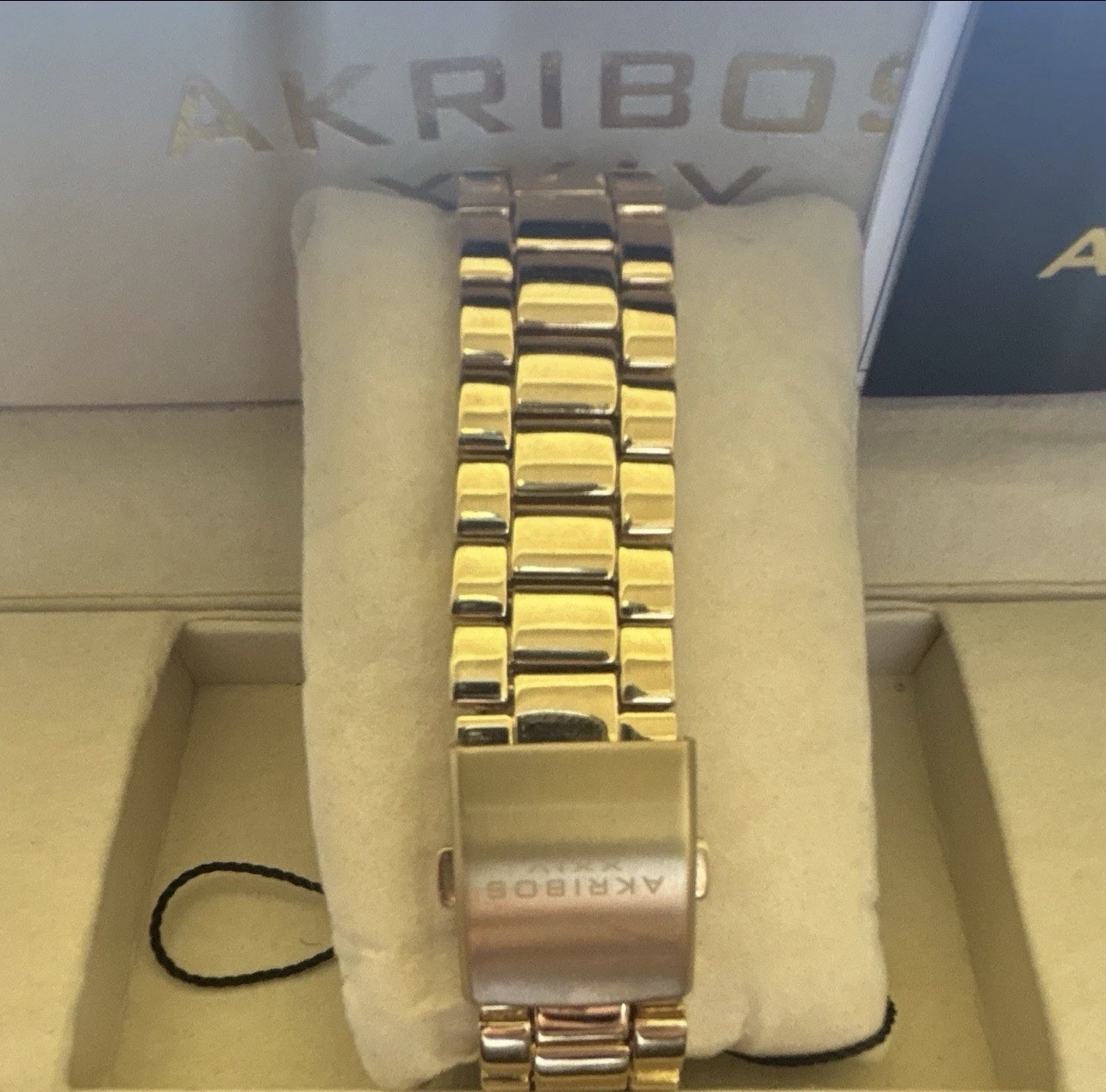 Akribos XXIV AK648 Women’s Gold Tone Quartz Multifunction Bracelet Watch w/ Box