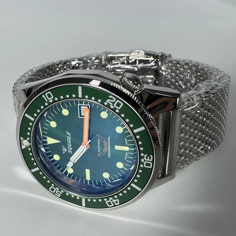 SQUALE 1521 Atmos Automatic Green Dial 500M HK Limited Edition Men’s Diver Watch