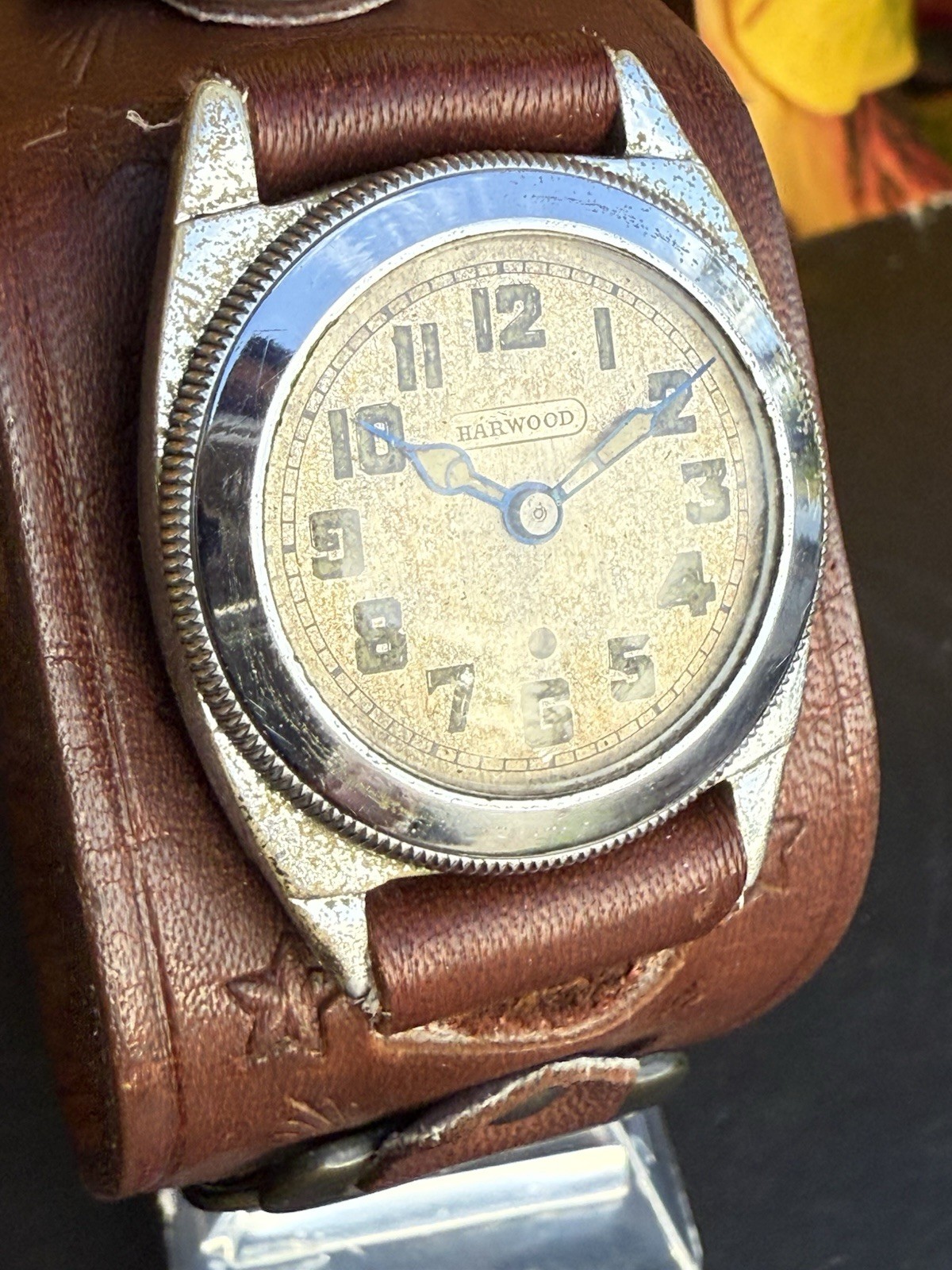 Rare Vintage 1920s Harwood Bumper Automatic 15J 30mm Watch Estate Sale Runs
