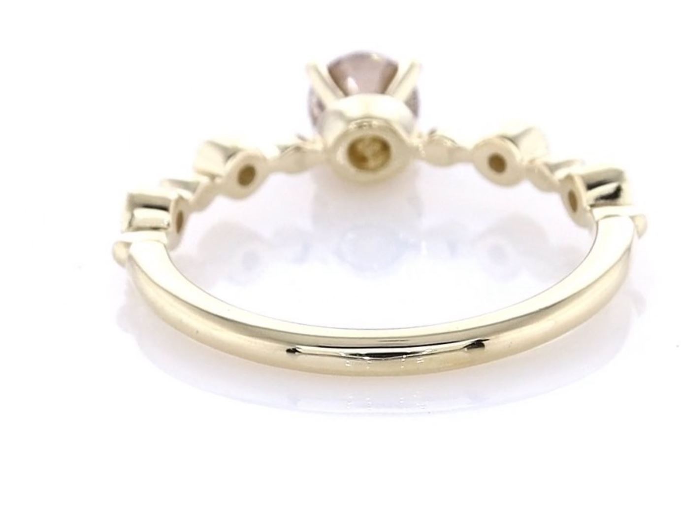 IGI Certified 0.60ct Natural Round Brilliant Cut Diamond Ring in 14K Yellow Gold
