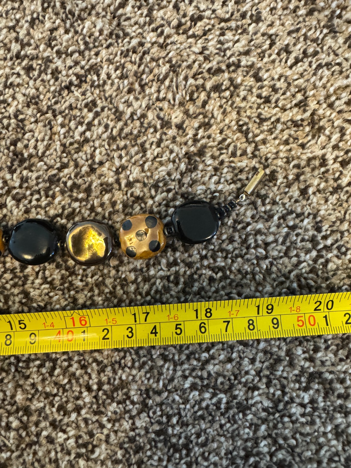 Kazuri Kenya Handmade Ceramic Bead Necklace & Earring Set Fair Trade Black Gold