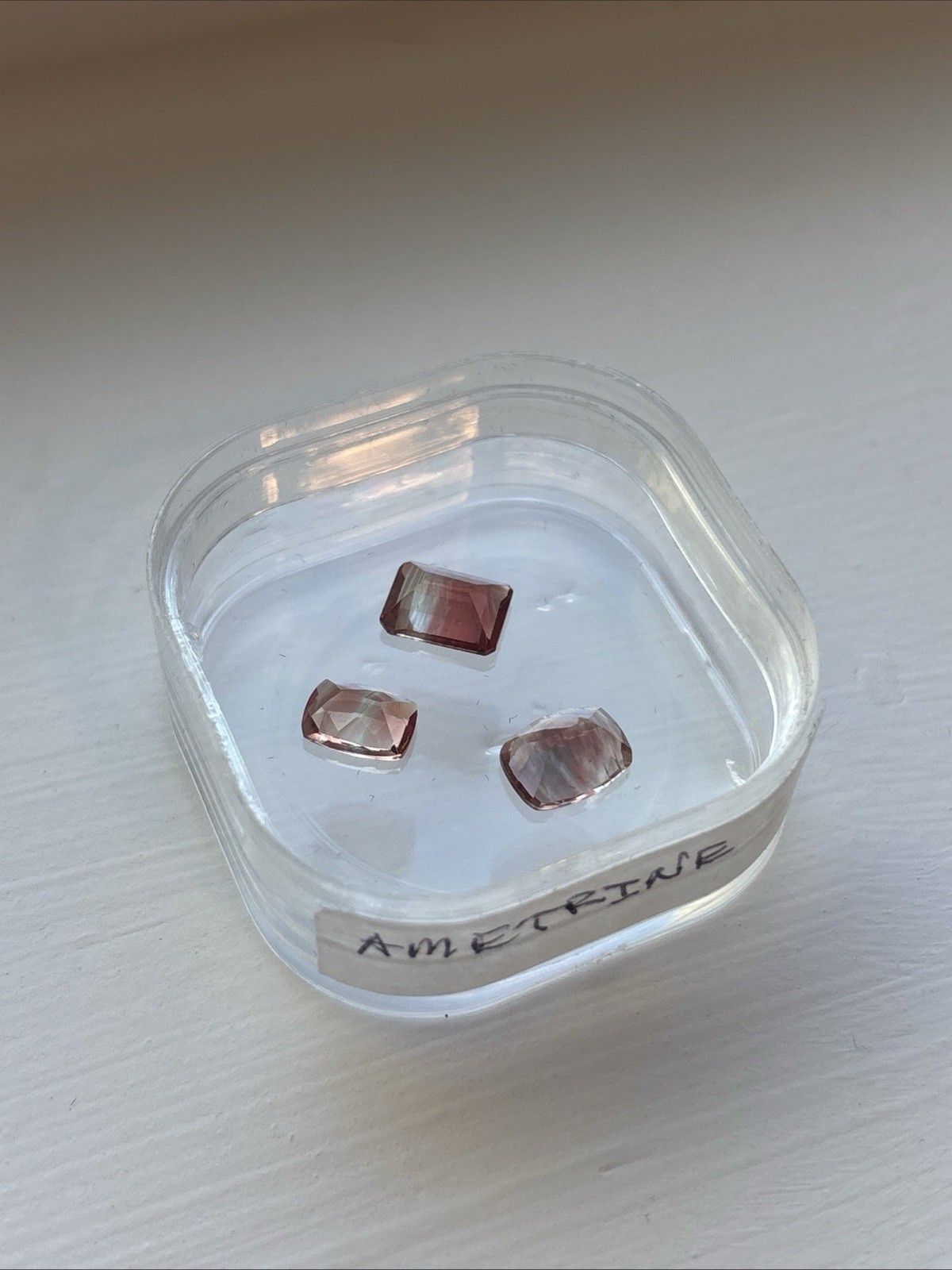 Natural Bolivian Bi-Color Ametrine – 3 Stone Parcel Mixed Cuts Loose Gemstone