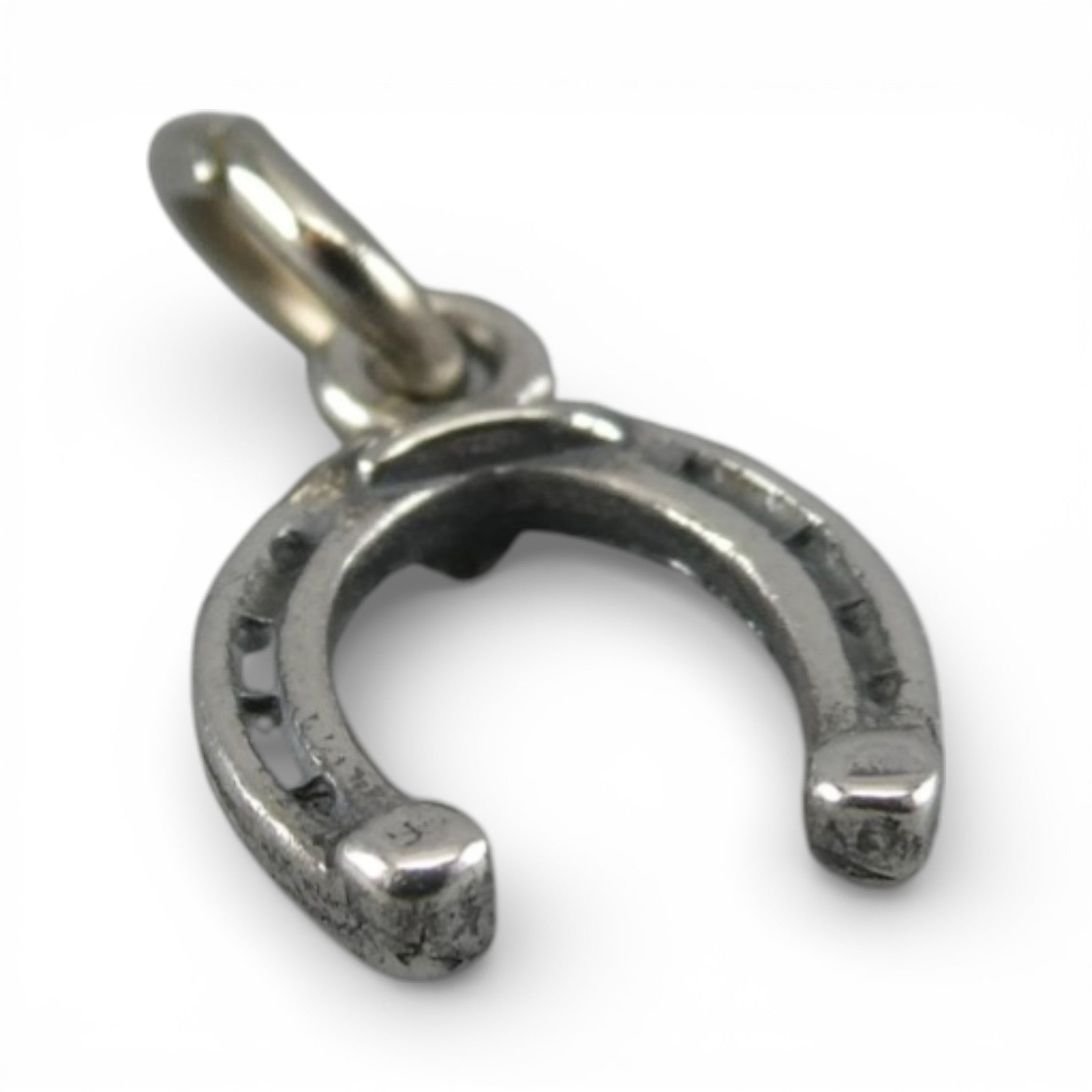 TINY Horseshoe Sterling Silver Charm Miniature Small Finding Jewelry Making Mini
