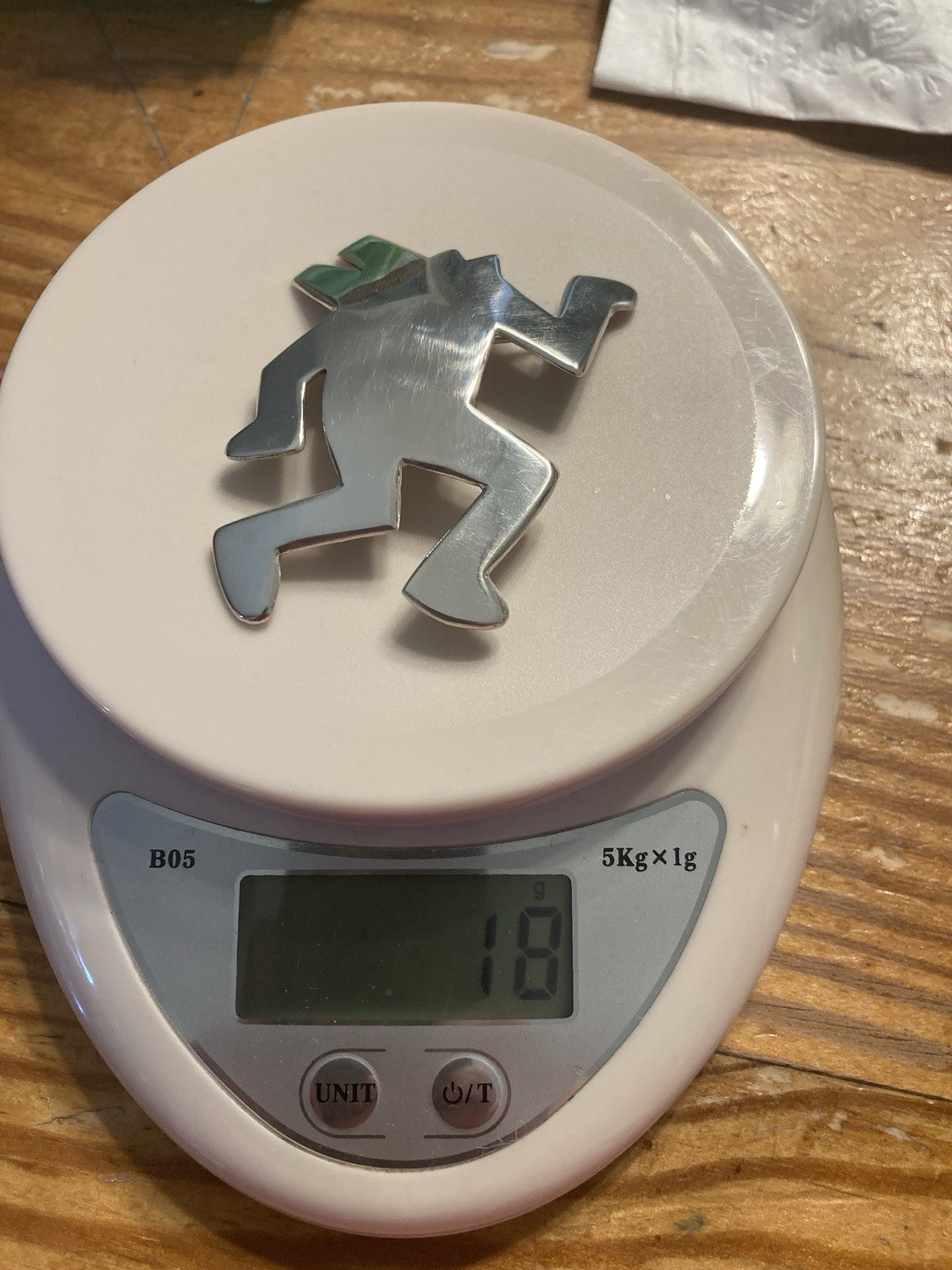 Keith Haring Barking Dog Figure Pin Brooch Sterling Lg 18.3g Vintage RARE🔥🔥