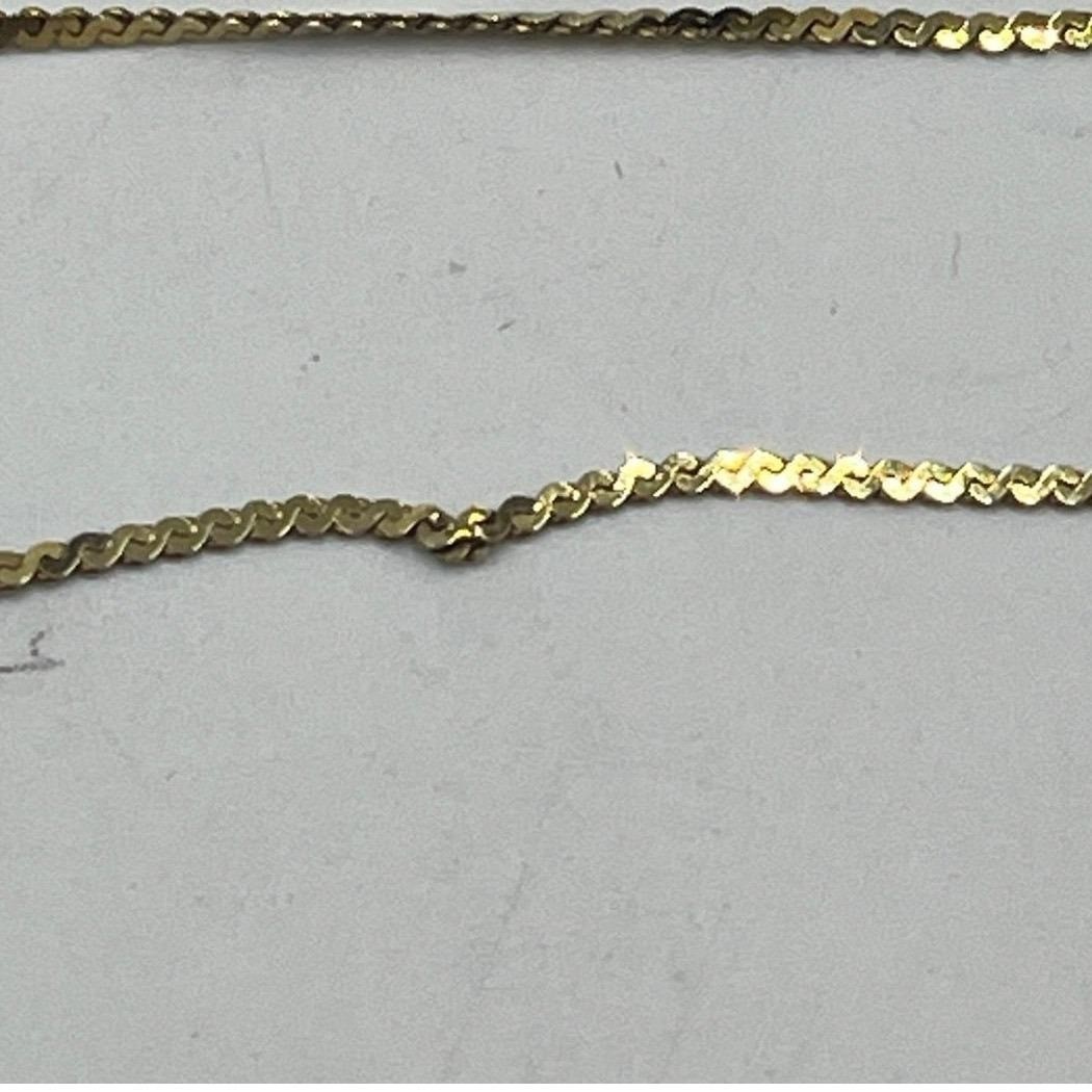 Aurea 585 Unoaerre 14k Italy Singapore Long 35″ Chain Link High Shine Necklace