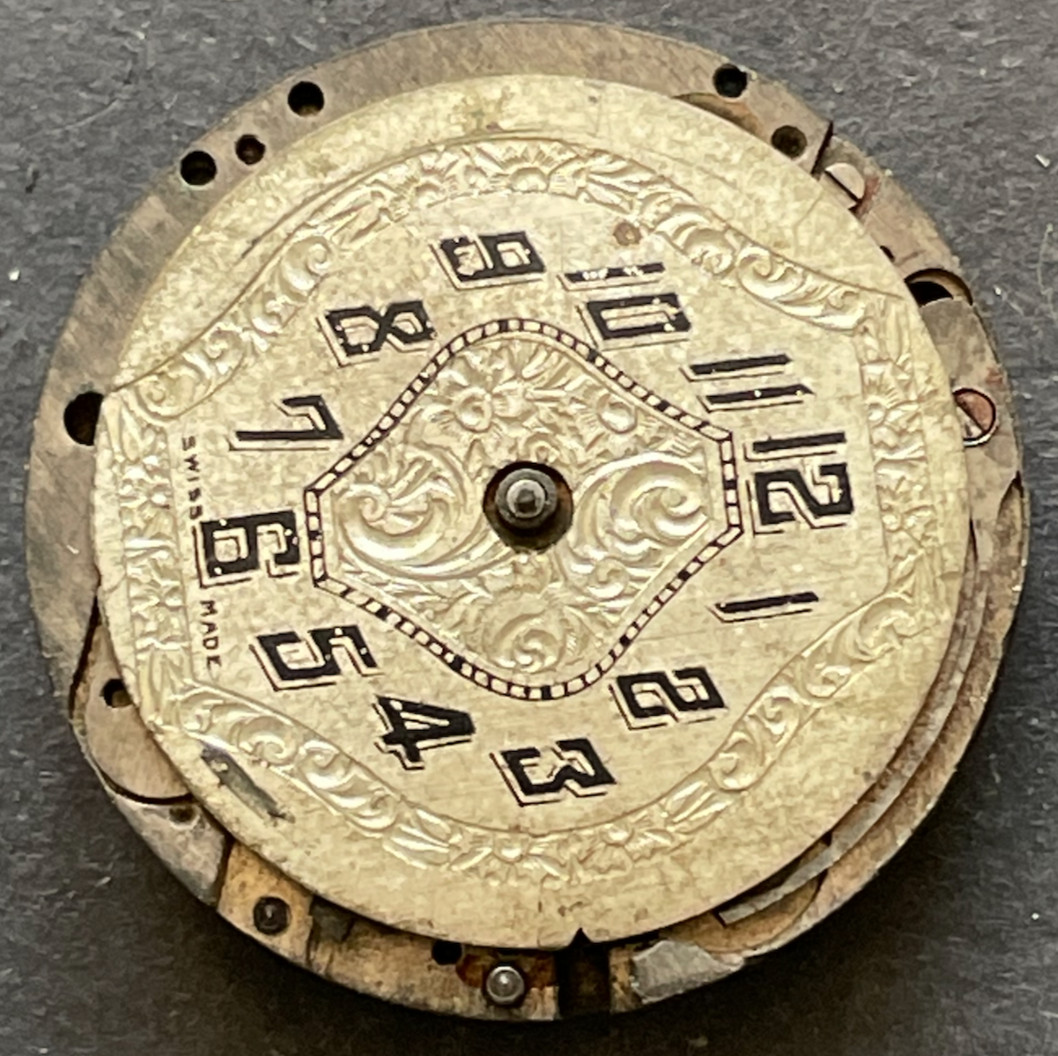 Antique Flambeau Watch Movement Parts/Repair Art Deco 24.7mm 1j Swiss