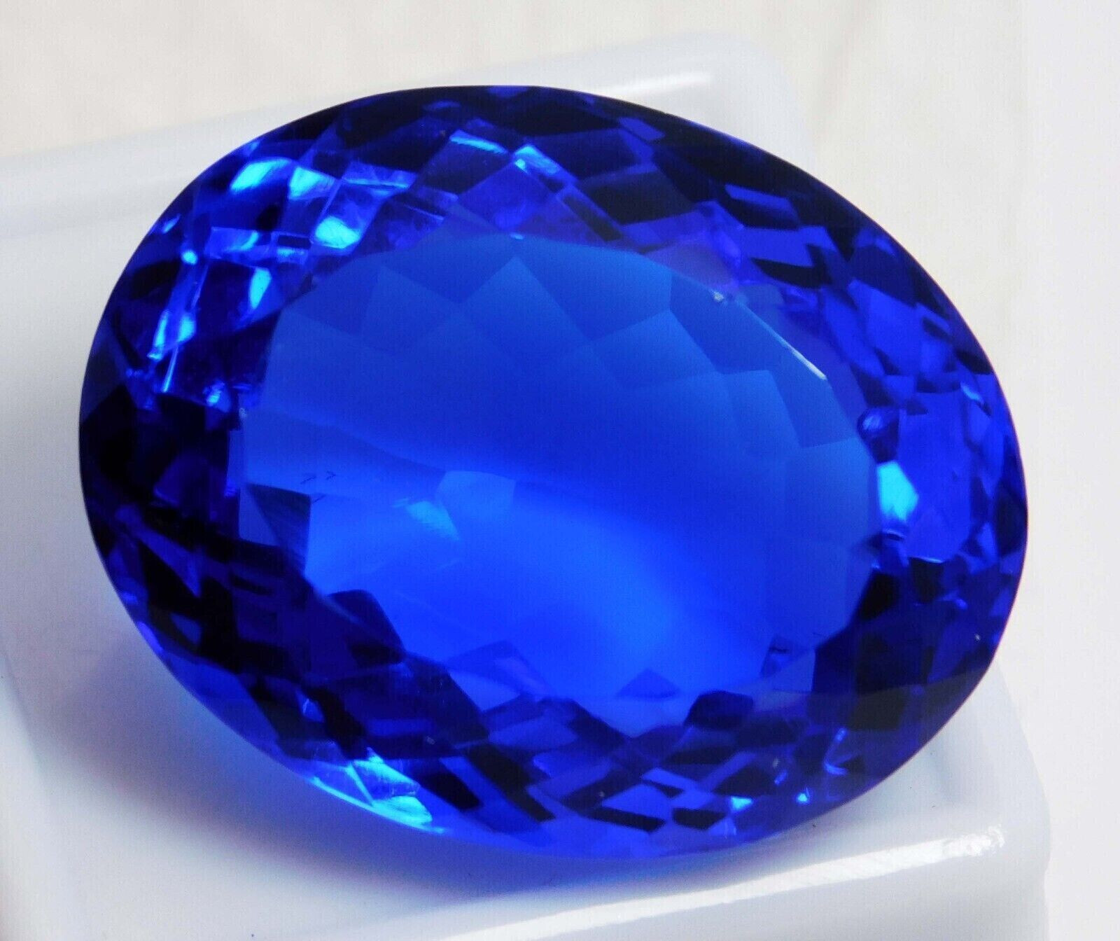 79.90 Ct Large Blue Tanzanite Oval Faceted Cut Loose Gemstone for Ring & Pendant