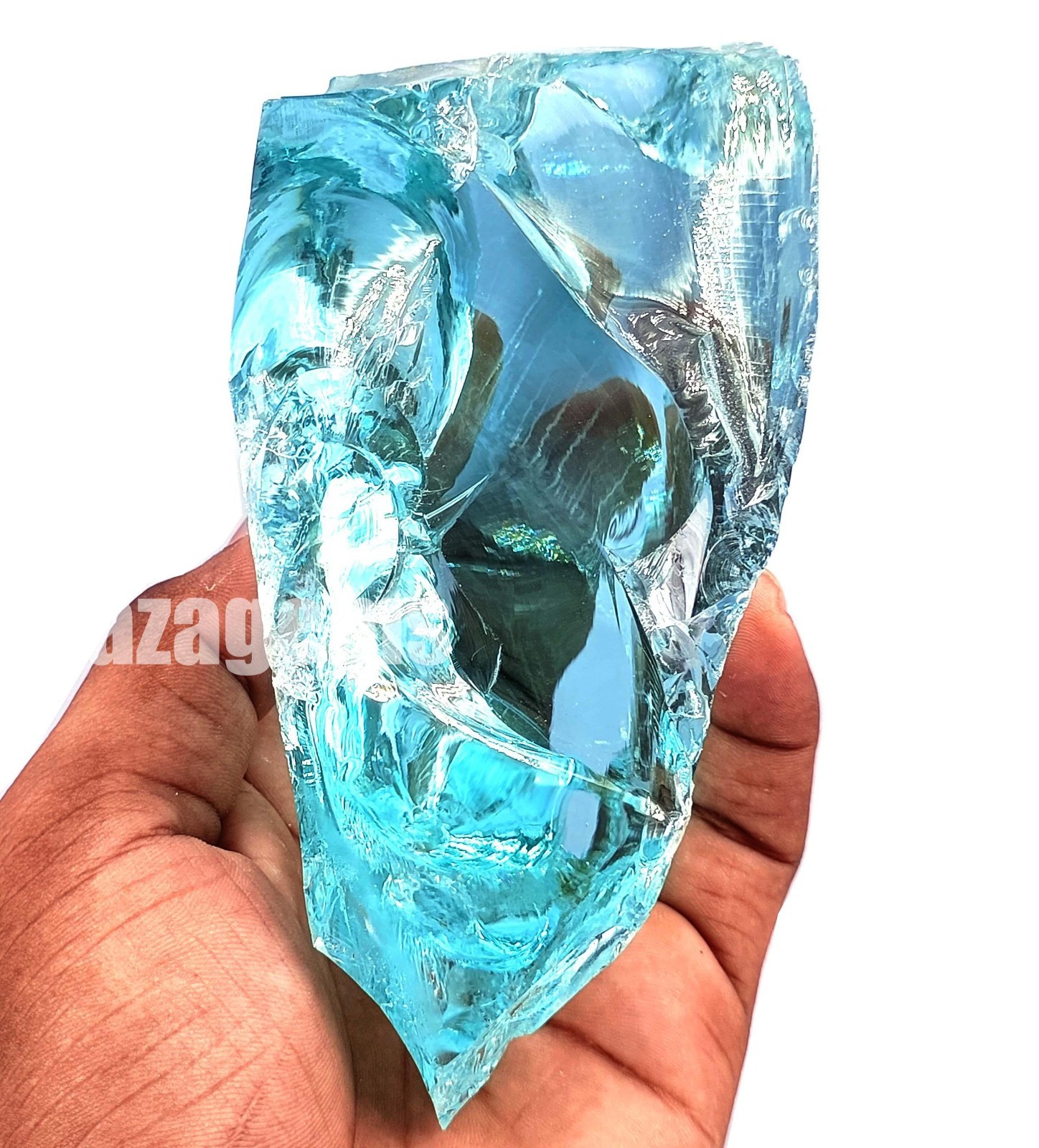Huge 3000 CT Aquamarine Rough Stone – Natural Blue, Uncut, EGL Certified 5ASF