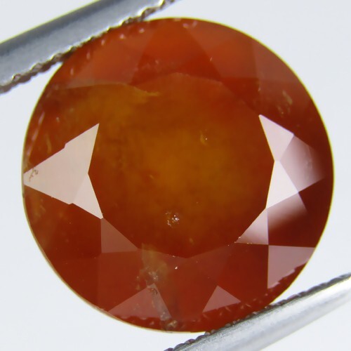 9.54Cts GENUINE ROUND SHAPE NATURAL HESSONITE GARNET LOOSE GEMSTONE