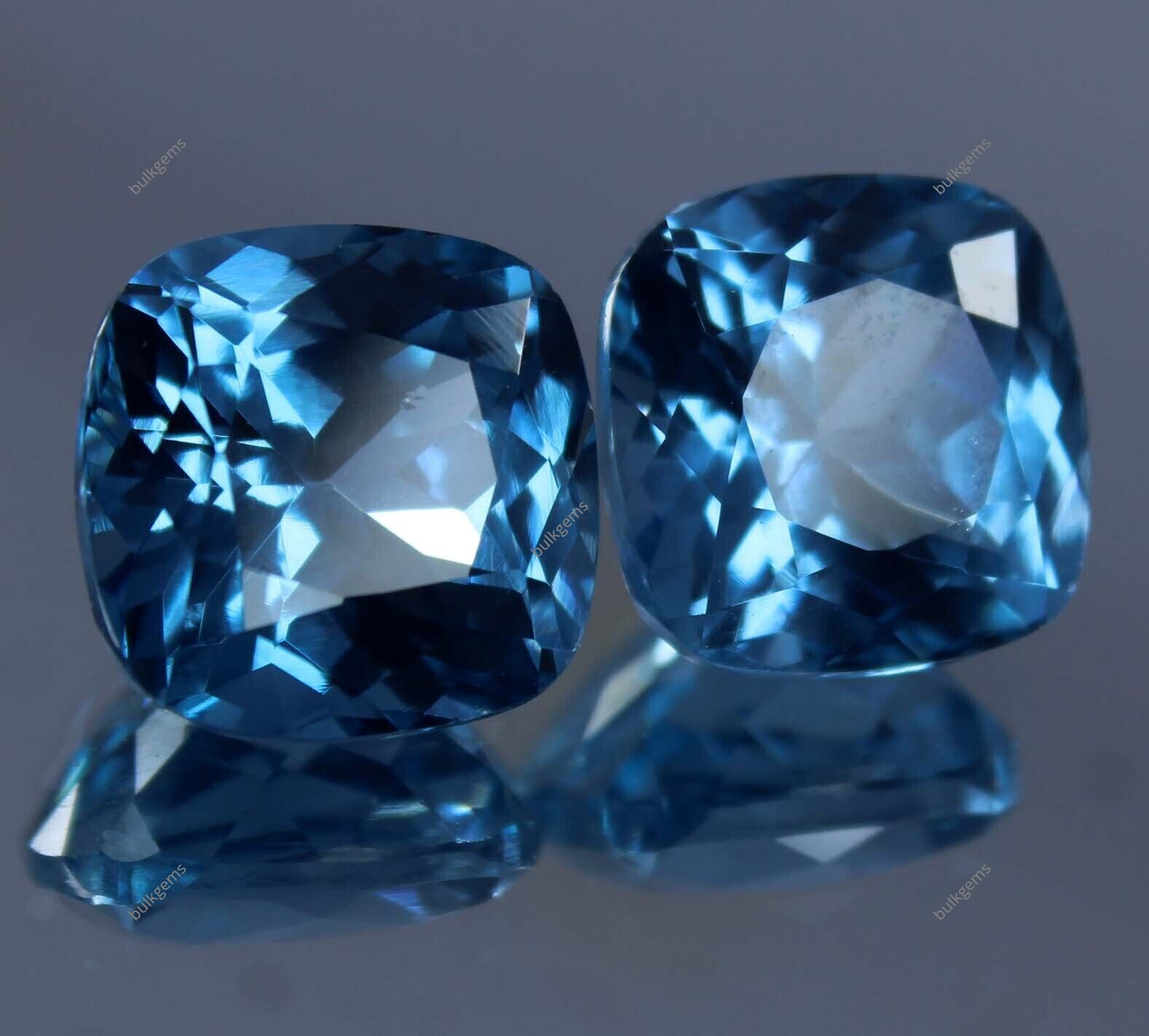 Certified Natural Santa Maria Blue Aquamarine Loose Gemstone 15 Ct Cushion Cut