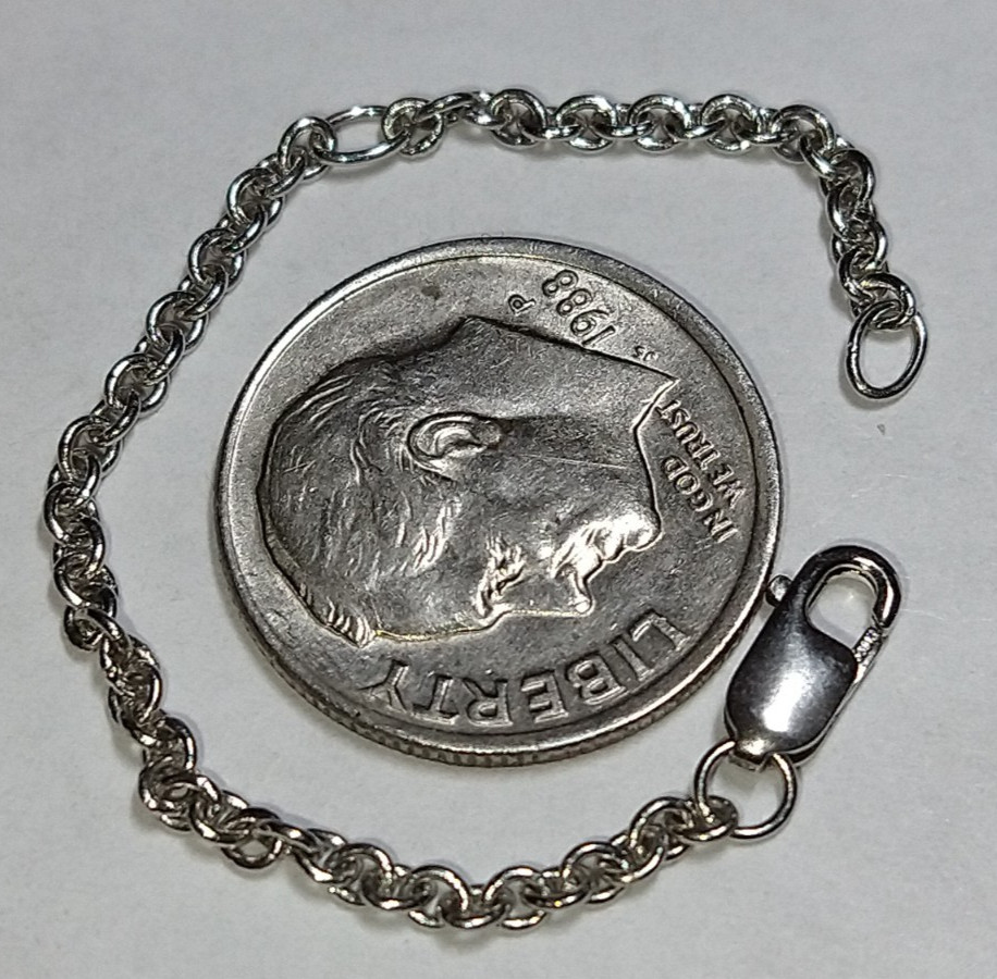 Solid platinum adjustable extender chain 2.25 and 3.25 inches 1.48 grams – pt950
