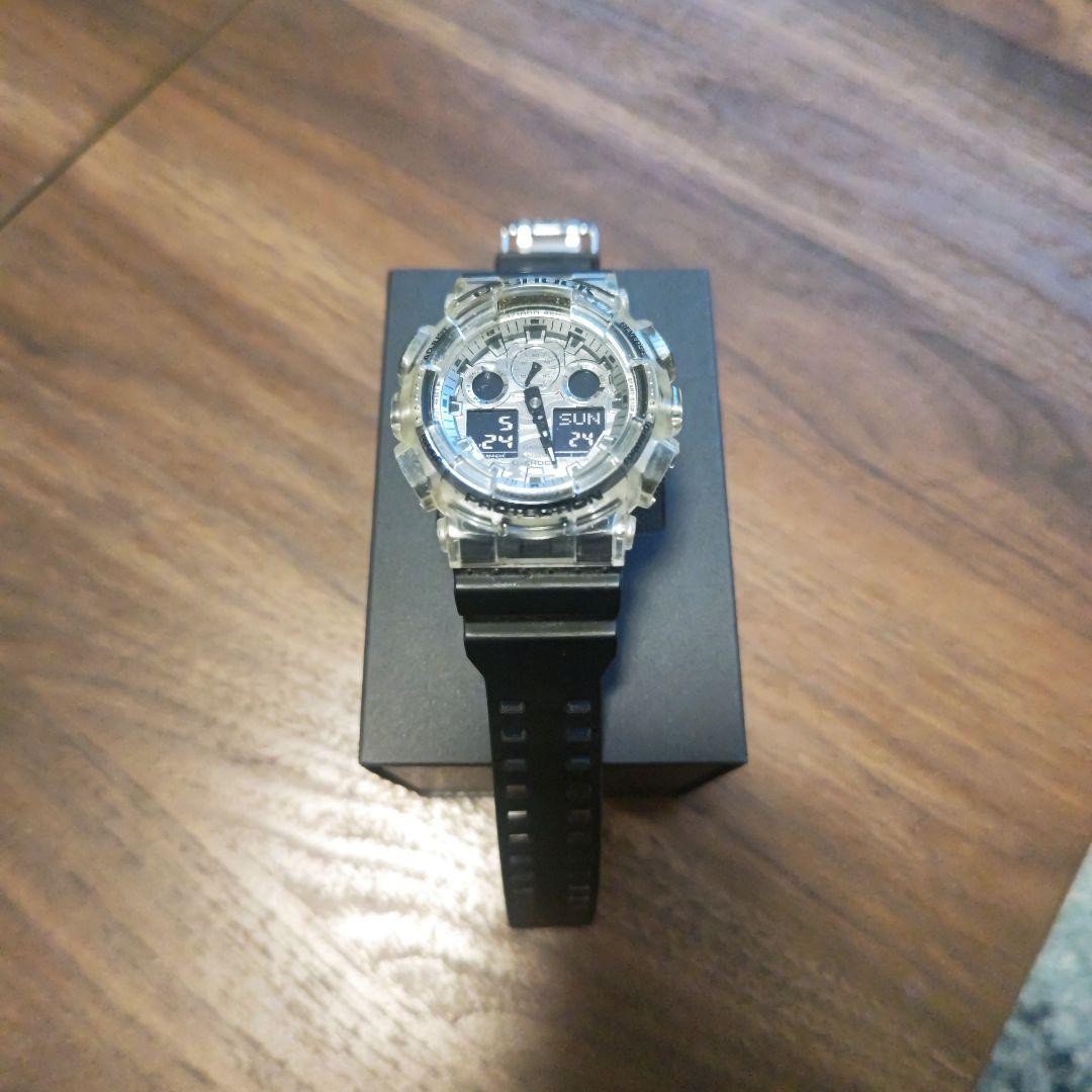 CASIO G-SHOCK Digital Watch Transparent Black Band Free Size