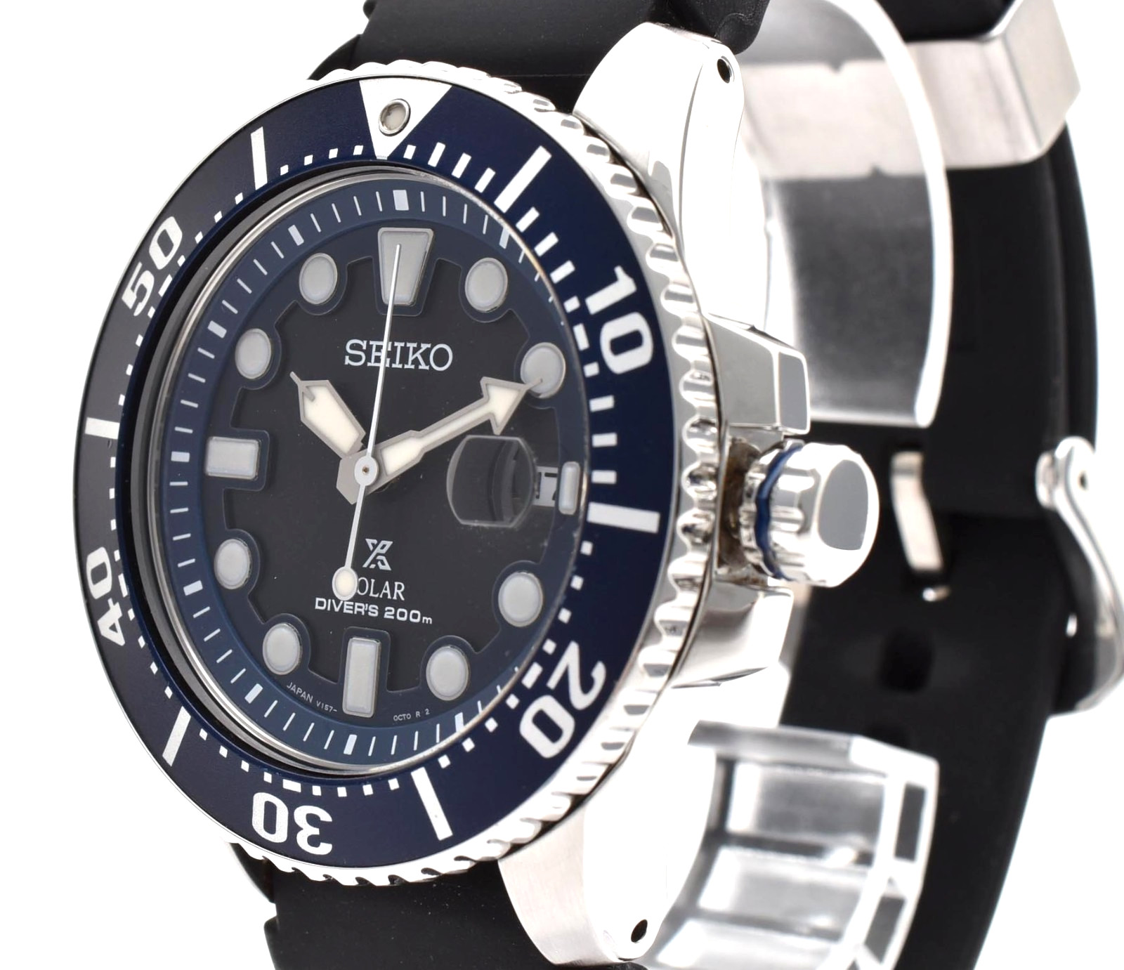 SEIKO Prospex V157-0BT0 SBDJ017 Divers Solar Quartz Black Men’s Watch JAPAN