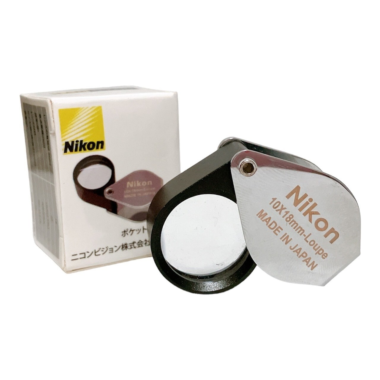 Nikon Folding Pocket Magnifier Full HD 10×18 mm Lens Jewellers Eye Amulet Loupe