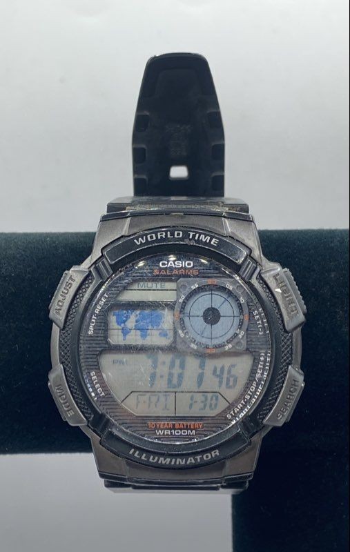 Men’s Casio AE-1000W 45.4mm WR 100M Digital Stainless Steel Watch 40.7g
