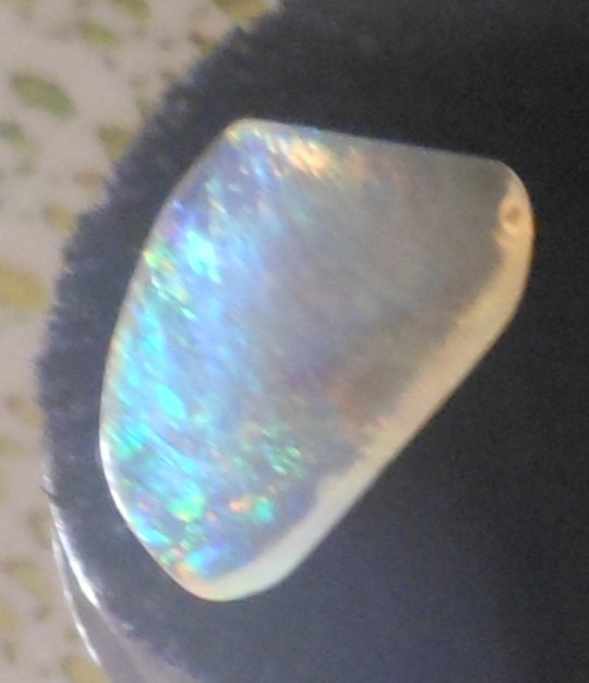 Rare 2.15ct Mexican Fire Opal freeform size dimensions=13.7mm x 10mm x 2.3mm