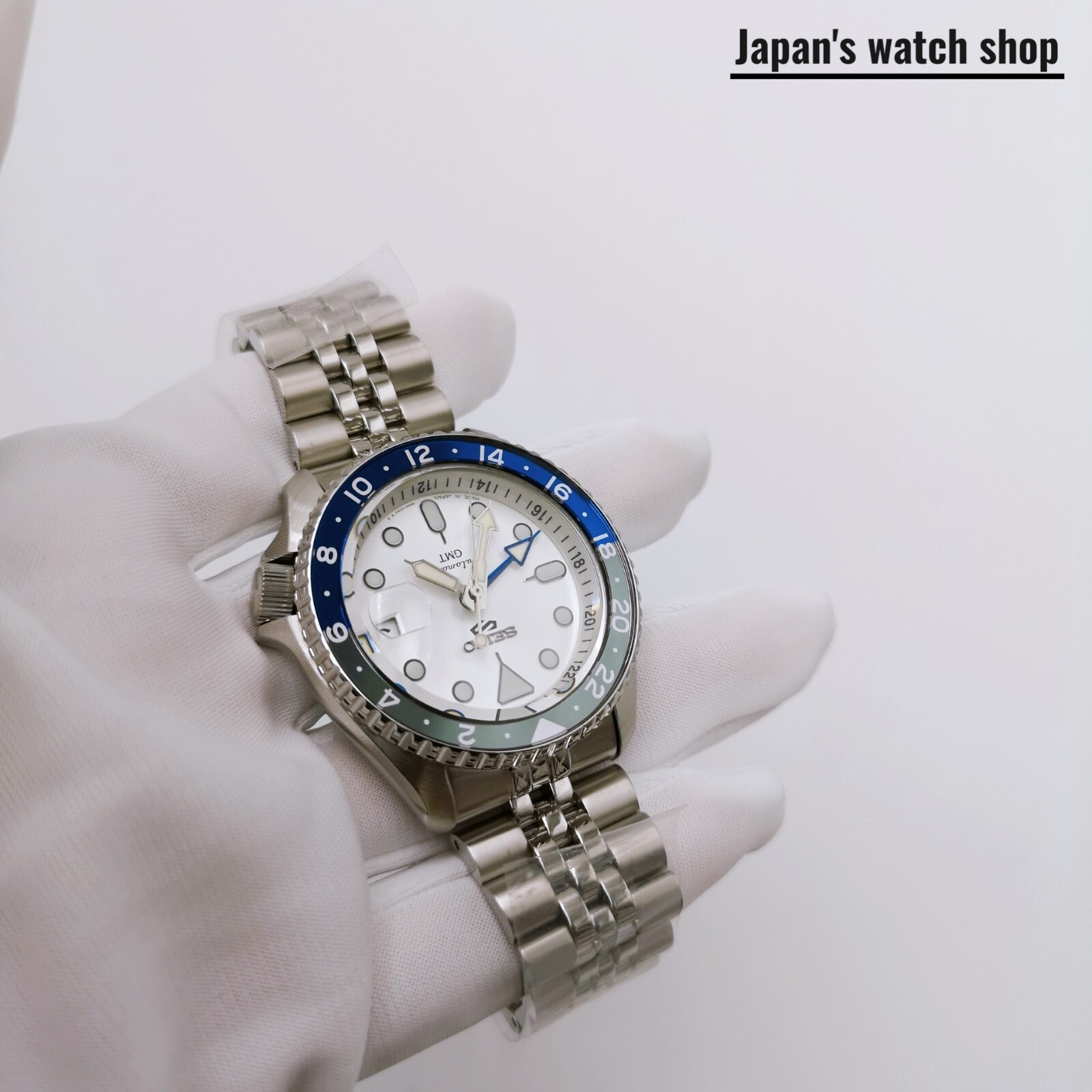 SEIKO 5 Sports SBSC017 White SKX Sports Style GMT Men’s Watch New in Box