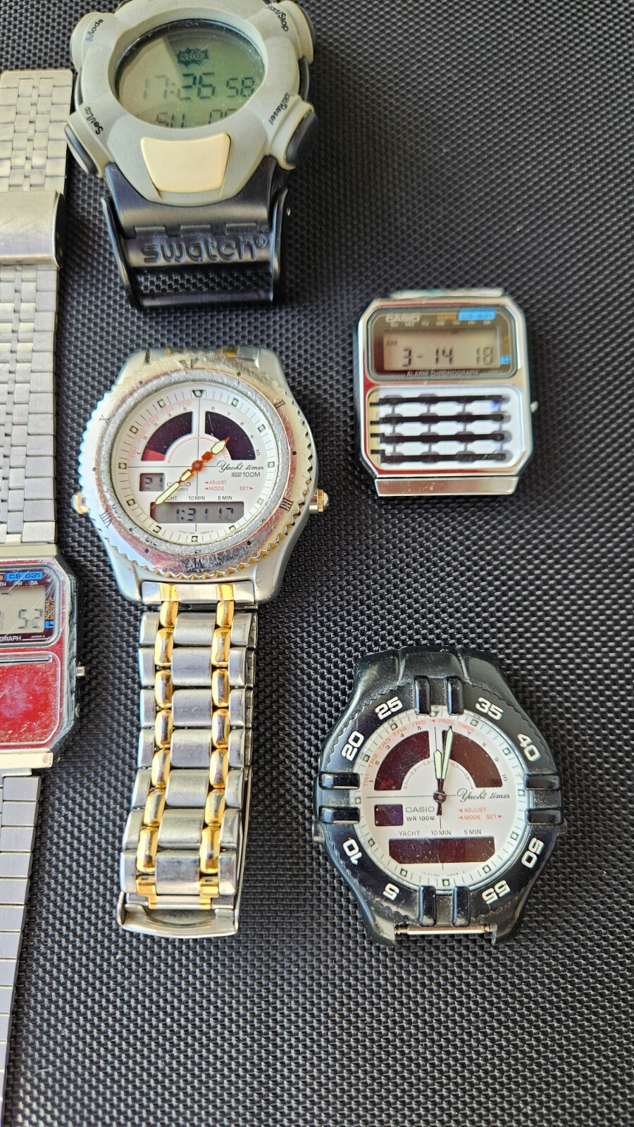 Casio and Swatch Beat Web Master lot working/spares repair CS-831 AW-300 AD-500