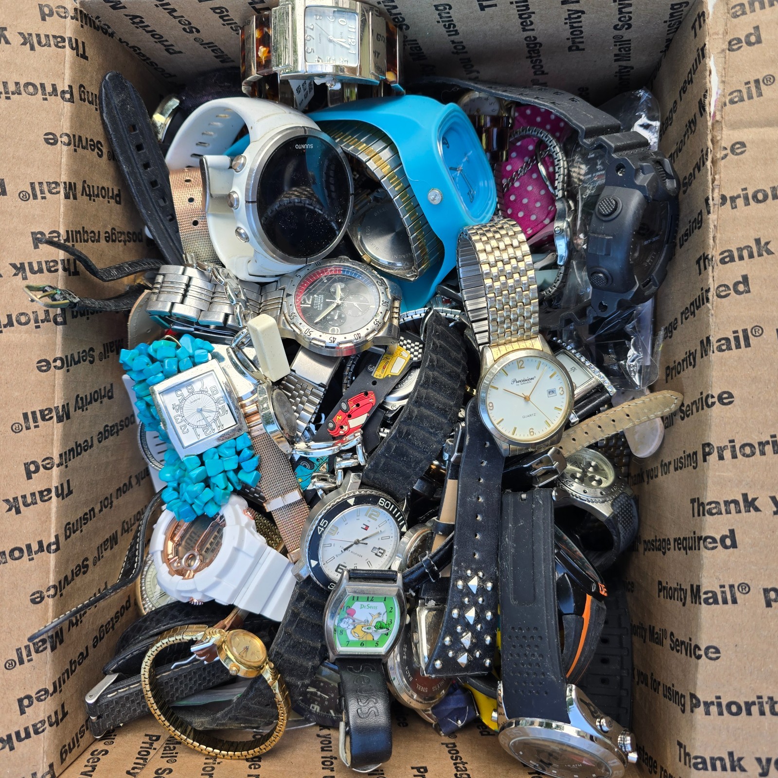Watch Lot Men Women Invicta Casio Guess Fossil Wenger 15.8 LB VTG Modern PARTS