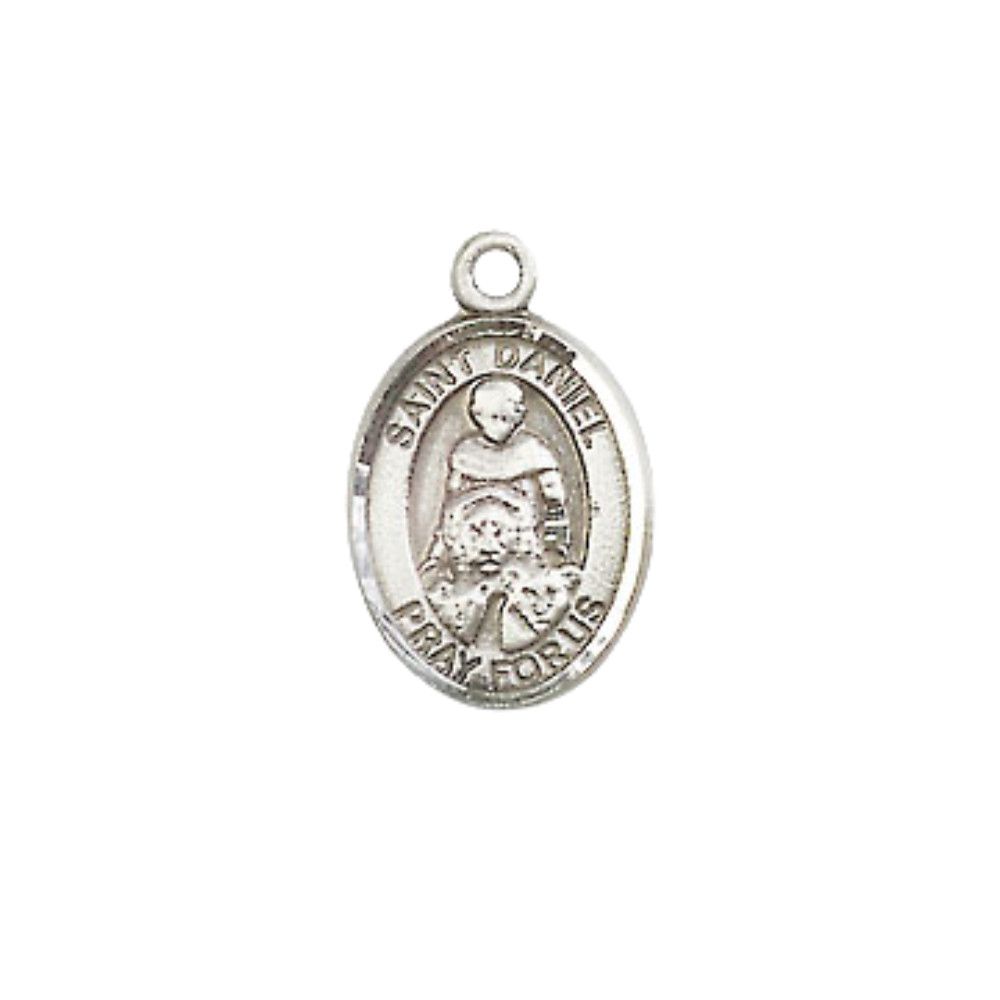 Small Size Pewter Saint St. Daniel Medal Pendant 24″ Endless Necklace & Gift Box