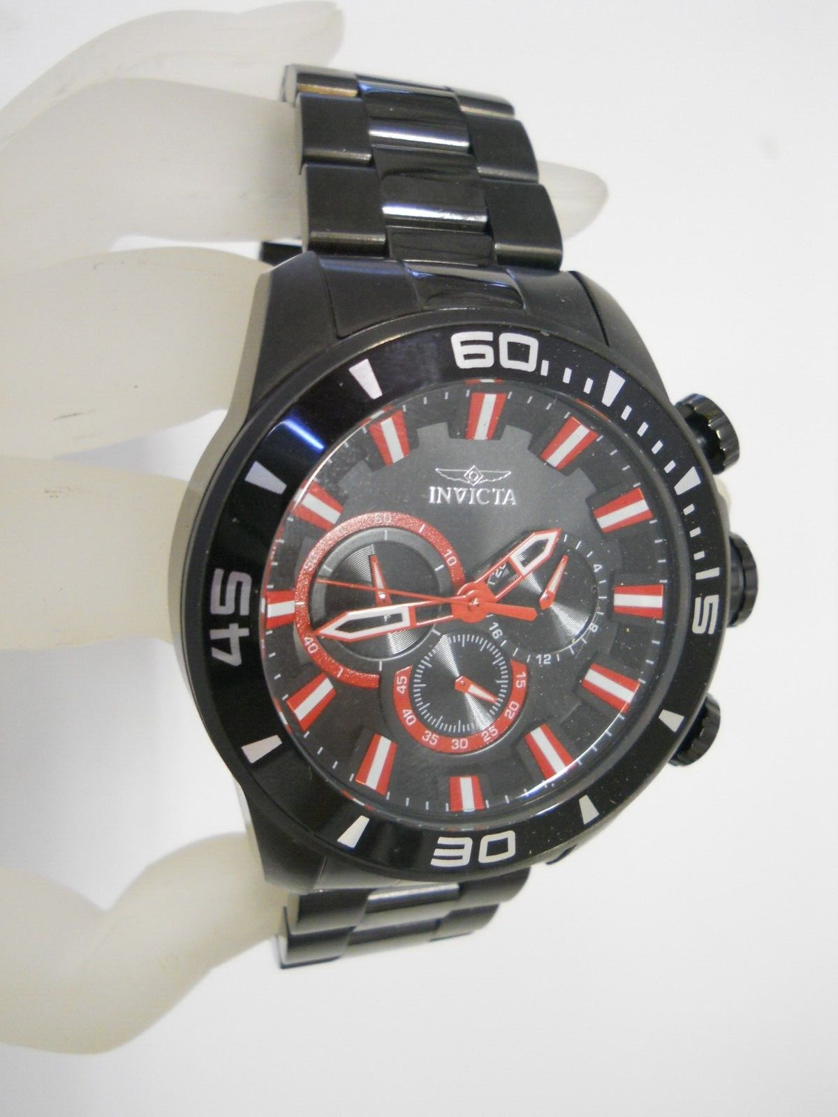 Invicta Pro Diver Chronograph 30108 Flame-Fusion Crystal 48.5mm Case Japan