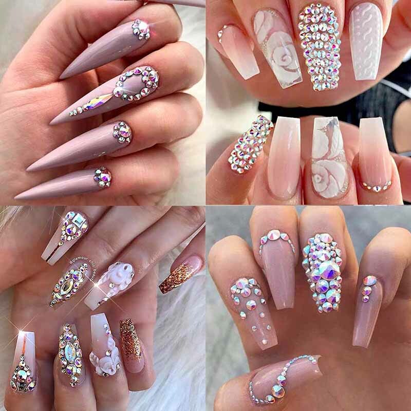 Smoked Topaz Non Hotfix Glass Stones Strass Rhinestones Crystal For Nail Art