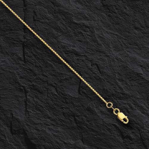 14k Yellow Gold 13″ Classic Box Link Pendant Baby Chain/Necklace 0.8MM 1.4 Grams