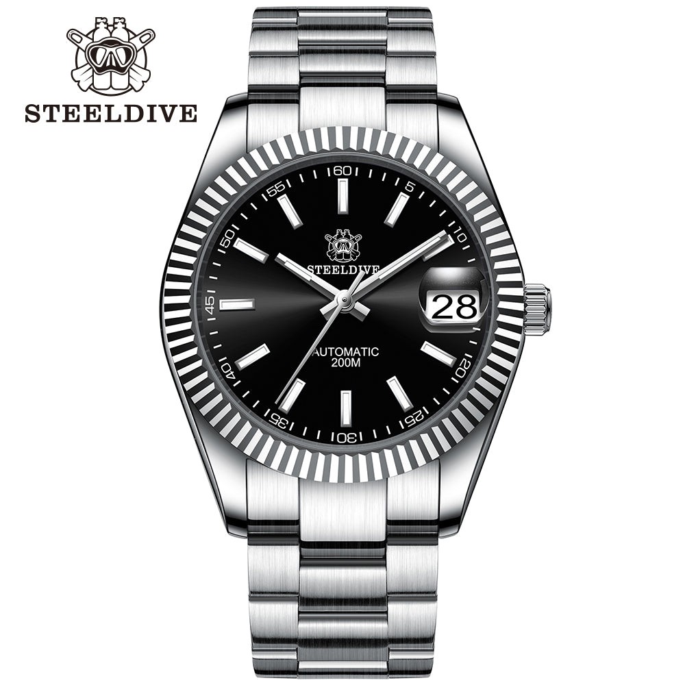 STEELDIVE SD1933 Mens 39mm 200M Automatic Dive Watch NH35 Steel