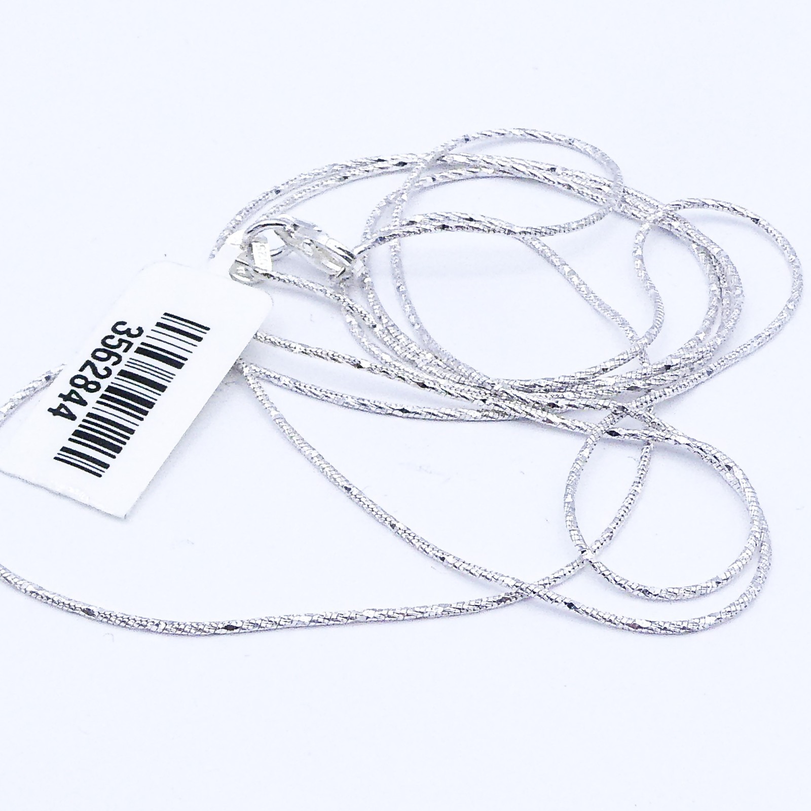 New Sterling Silver Italy Diamond Cut Snake Chain Necklace 30″ Stackable