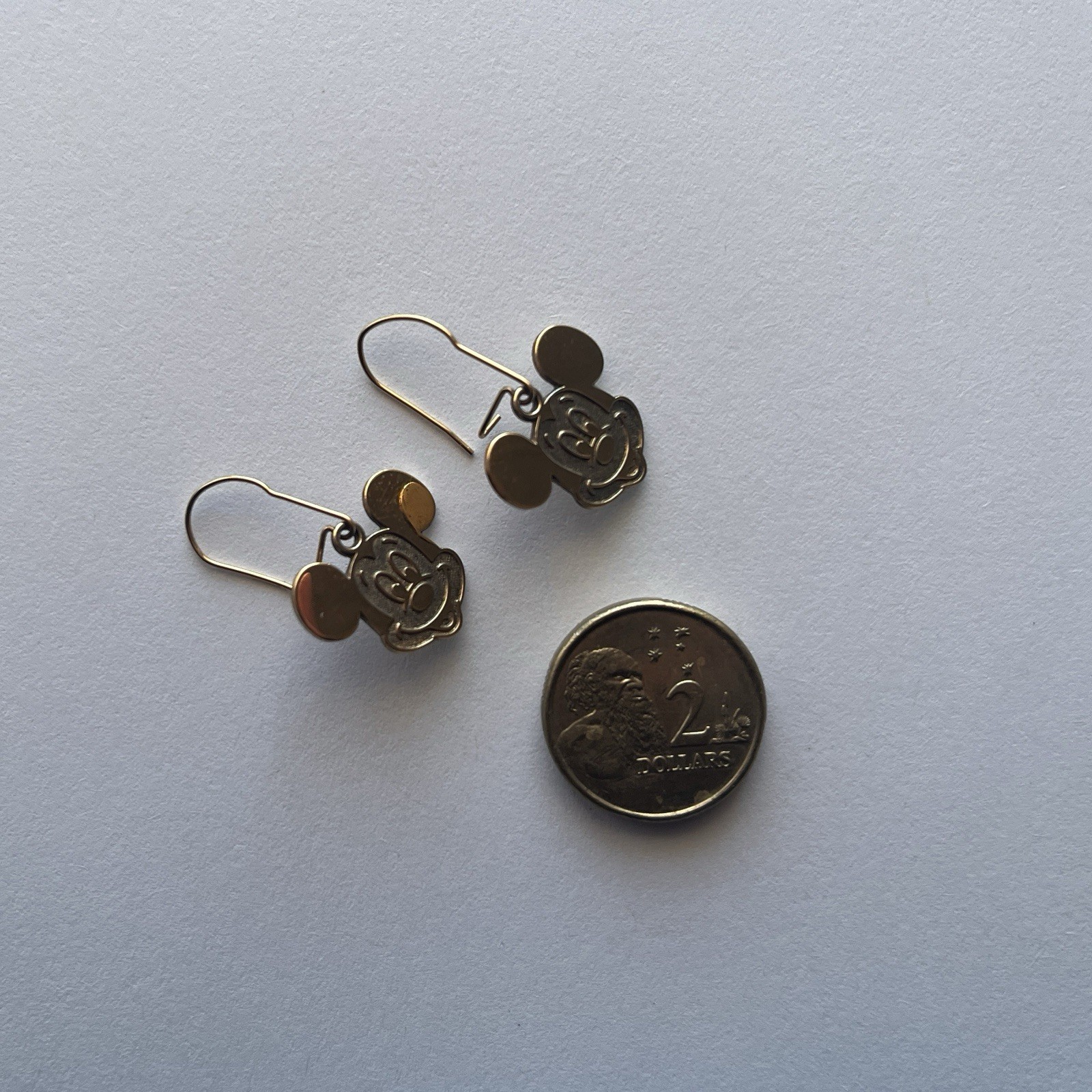 gold plated sterling silver disney mickey mouse earrings