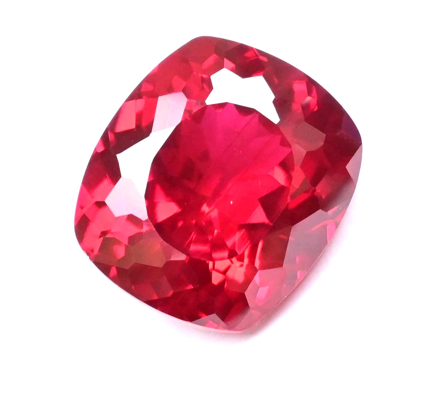 Flawless Natural Mozambique Blood Red Ruby 22.65 Ct Cushion Certified Gemstone