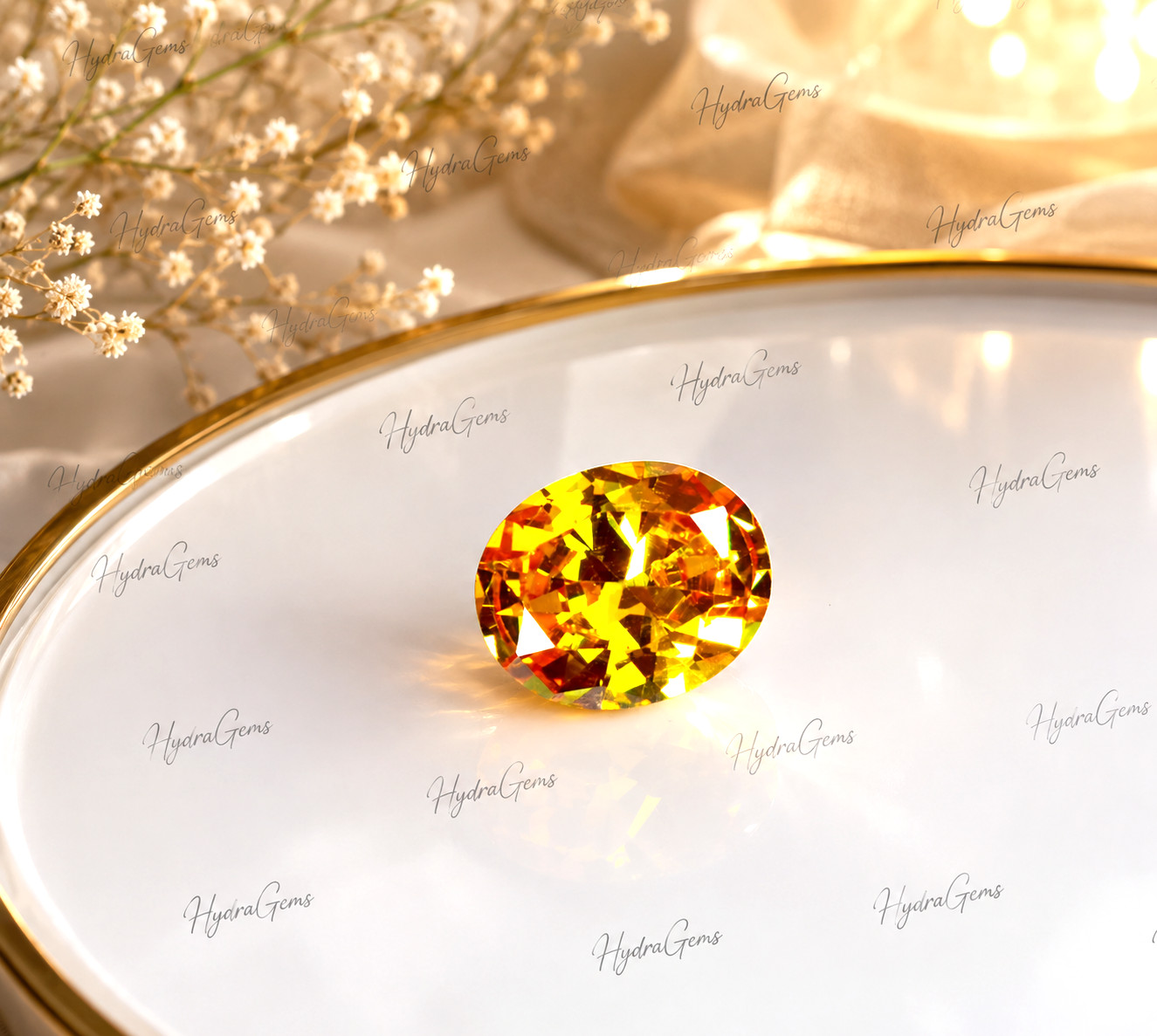 Madagascar Natural Yellow Sapphire 4.80 Ct Oval Cut Certified Loose Gemstone